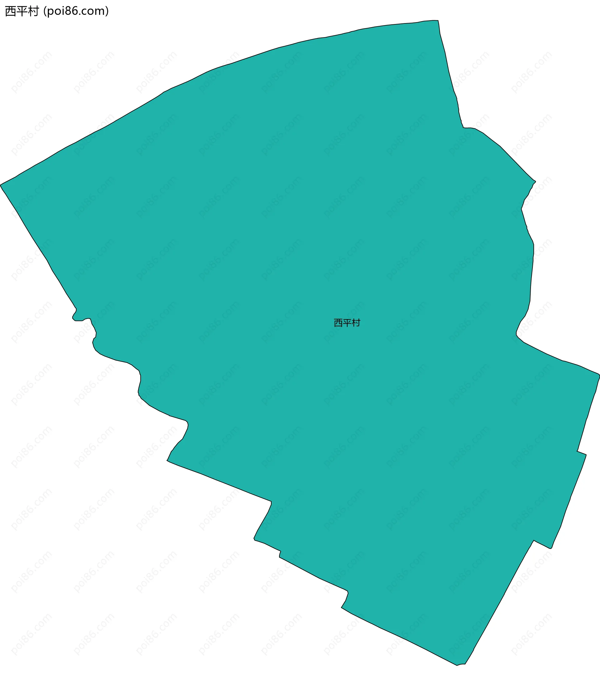 西平村边界地图