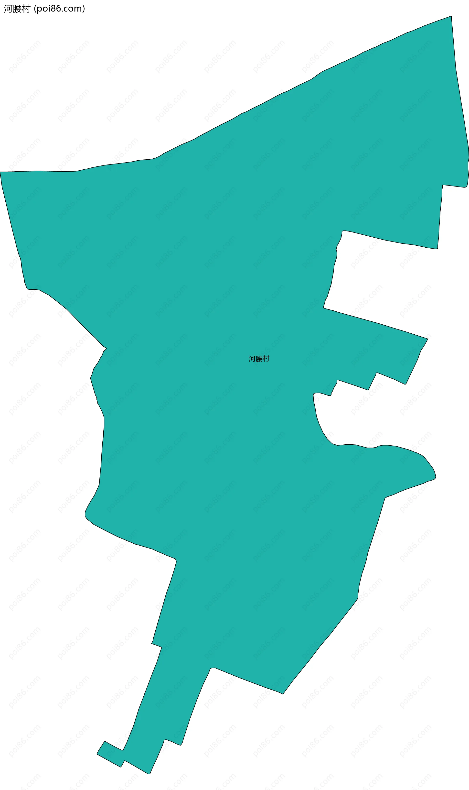 河腰村边界地图