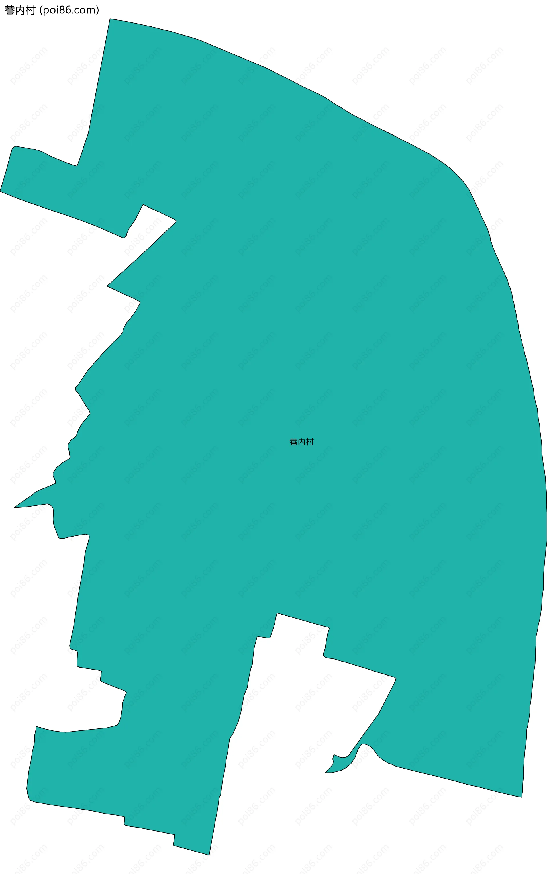 巷内村边界地图