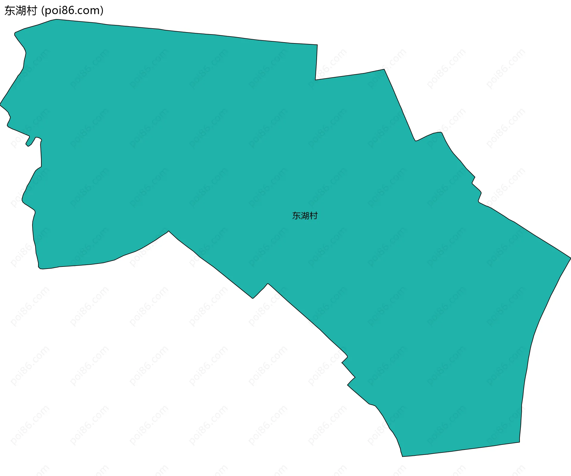 东湖村边界地图