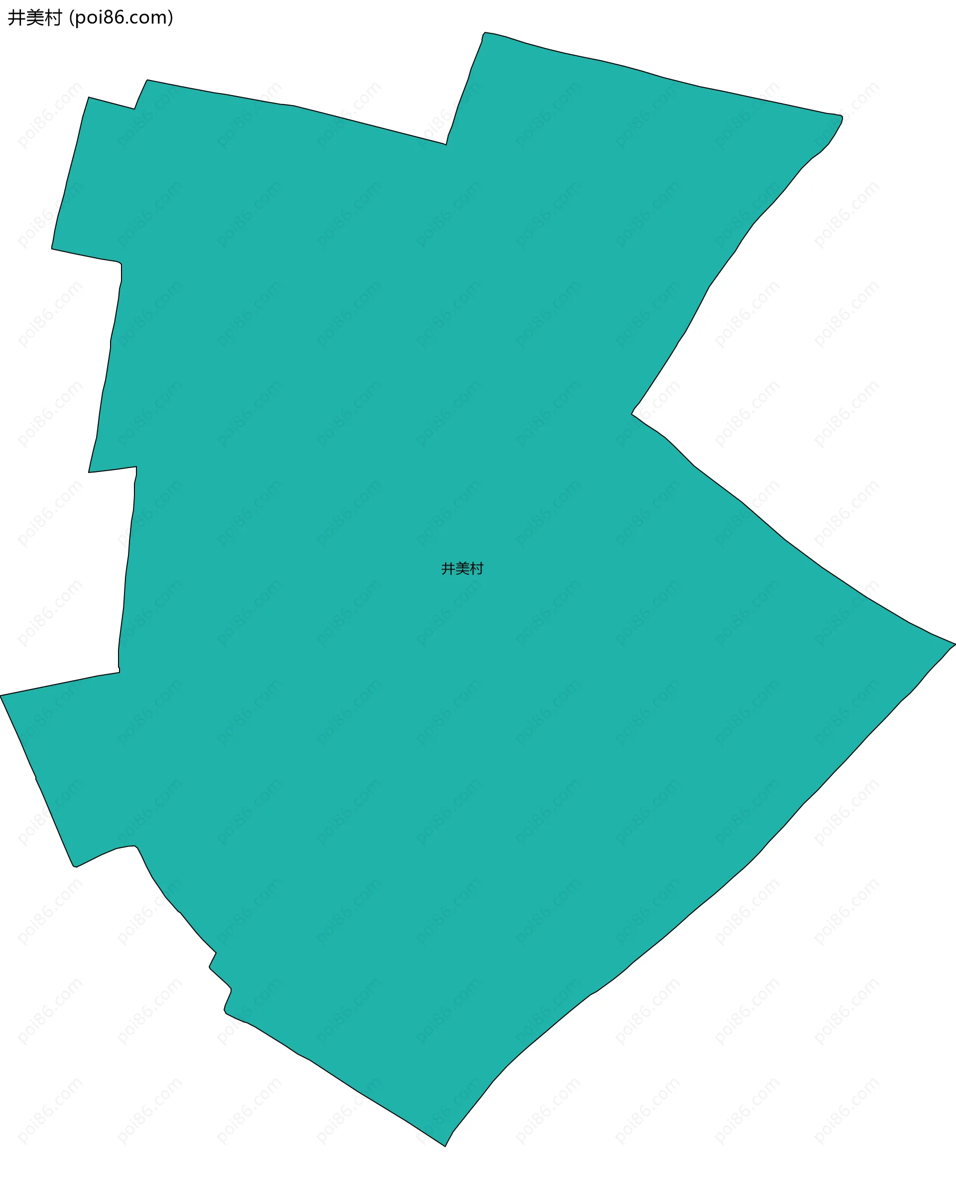 井美村边界地图