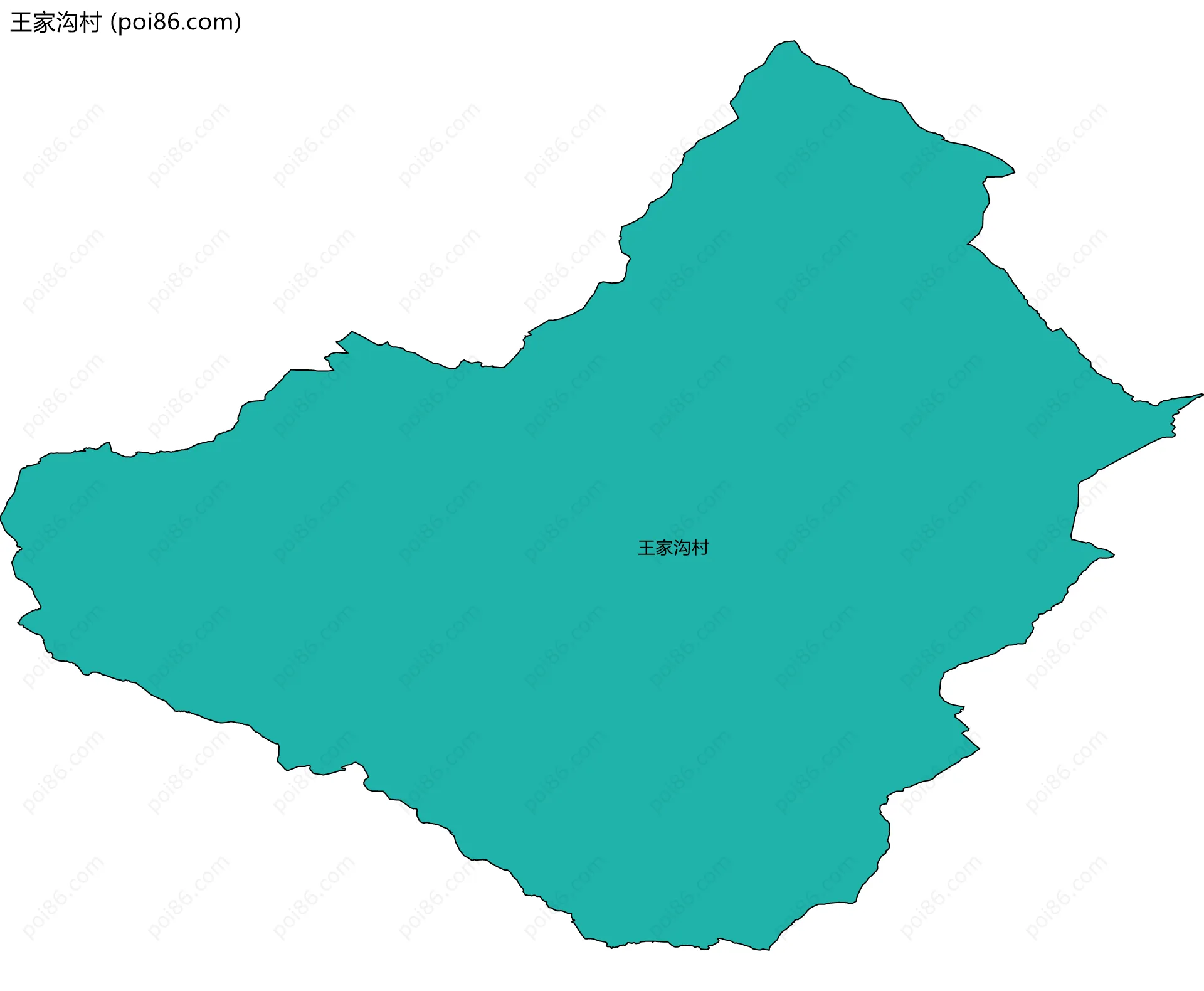 王家沟村边界地图