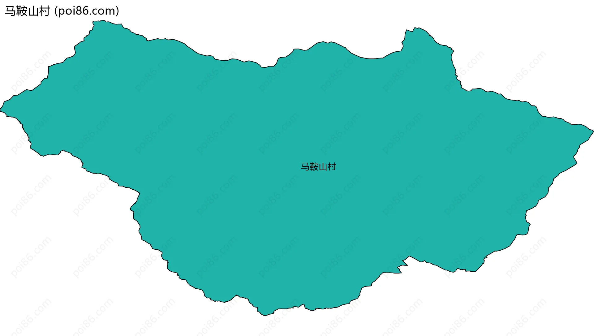 马鞍山村边界地图