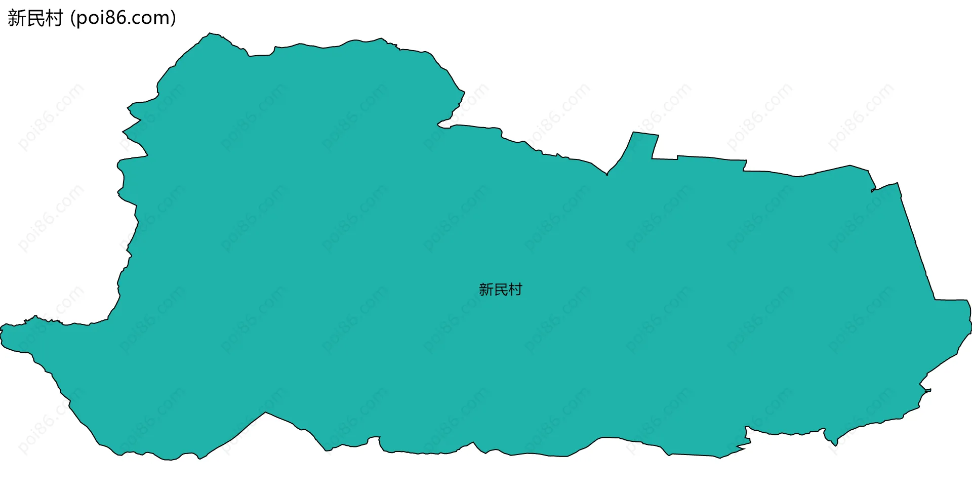 新民村边界地图
