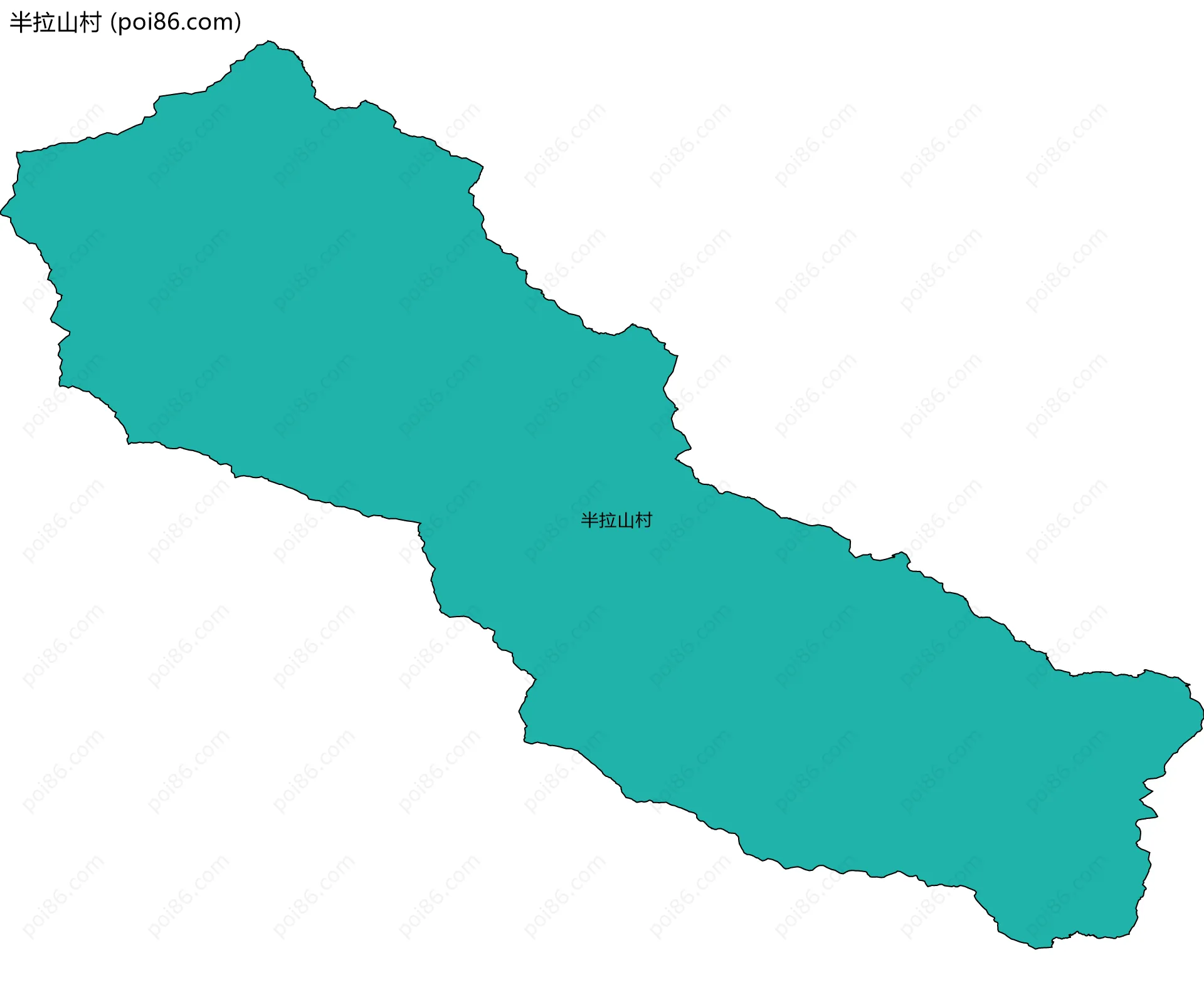 半拉山村边界地图