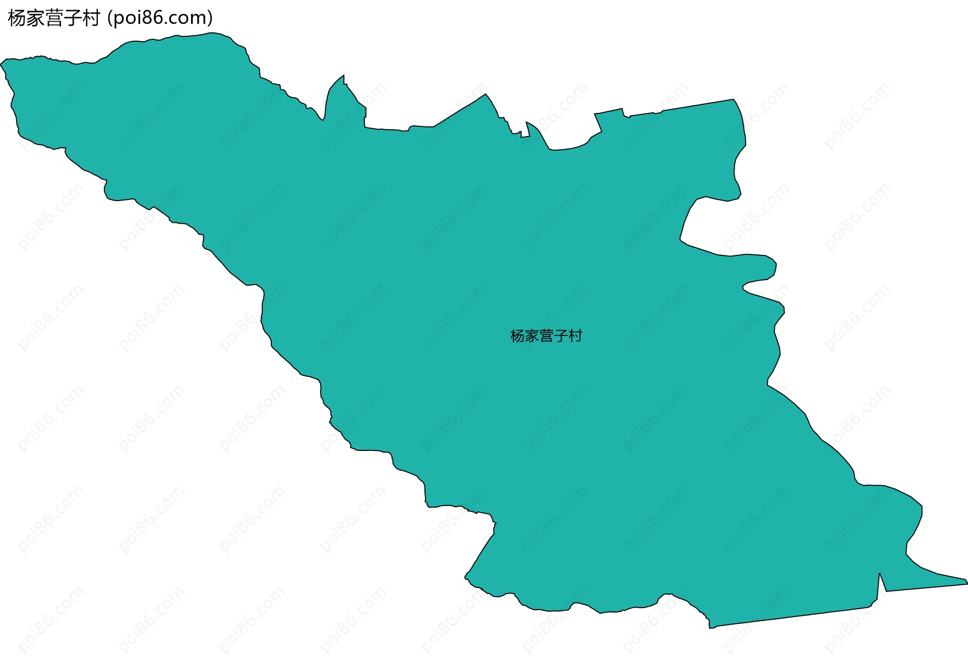杨家营子村边界地图