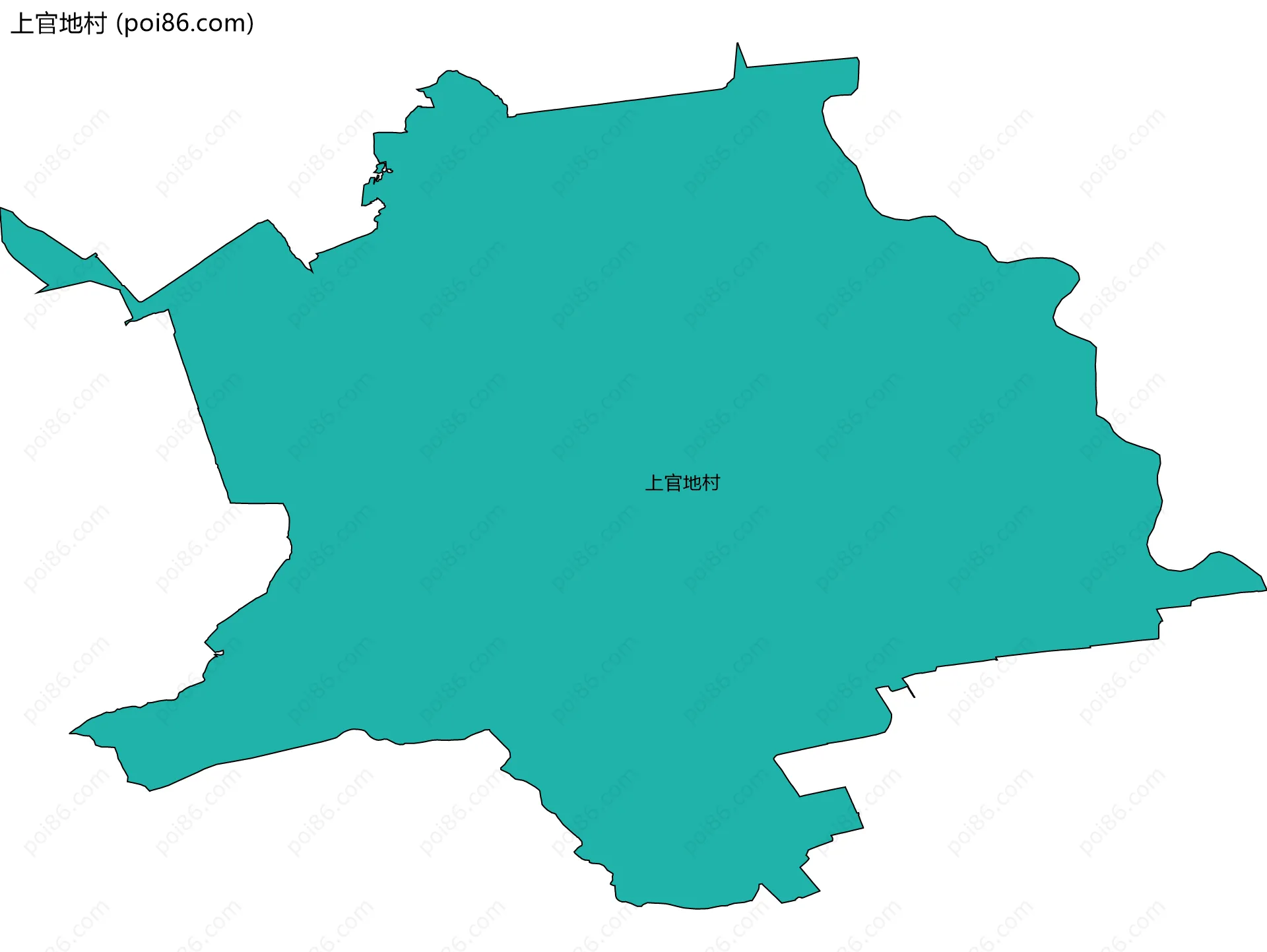 上官地村边界地图