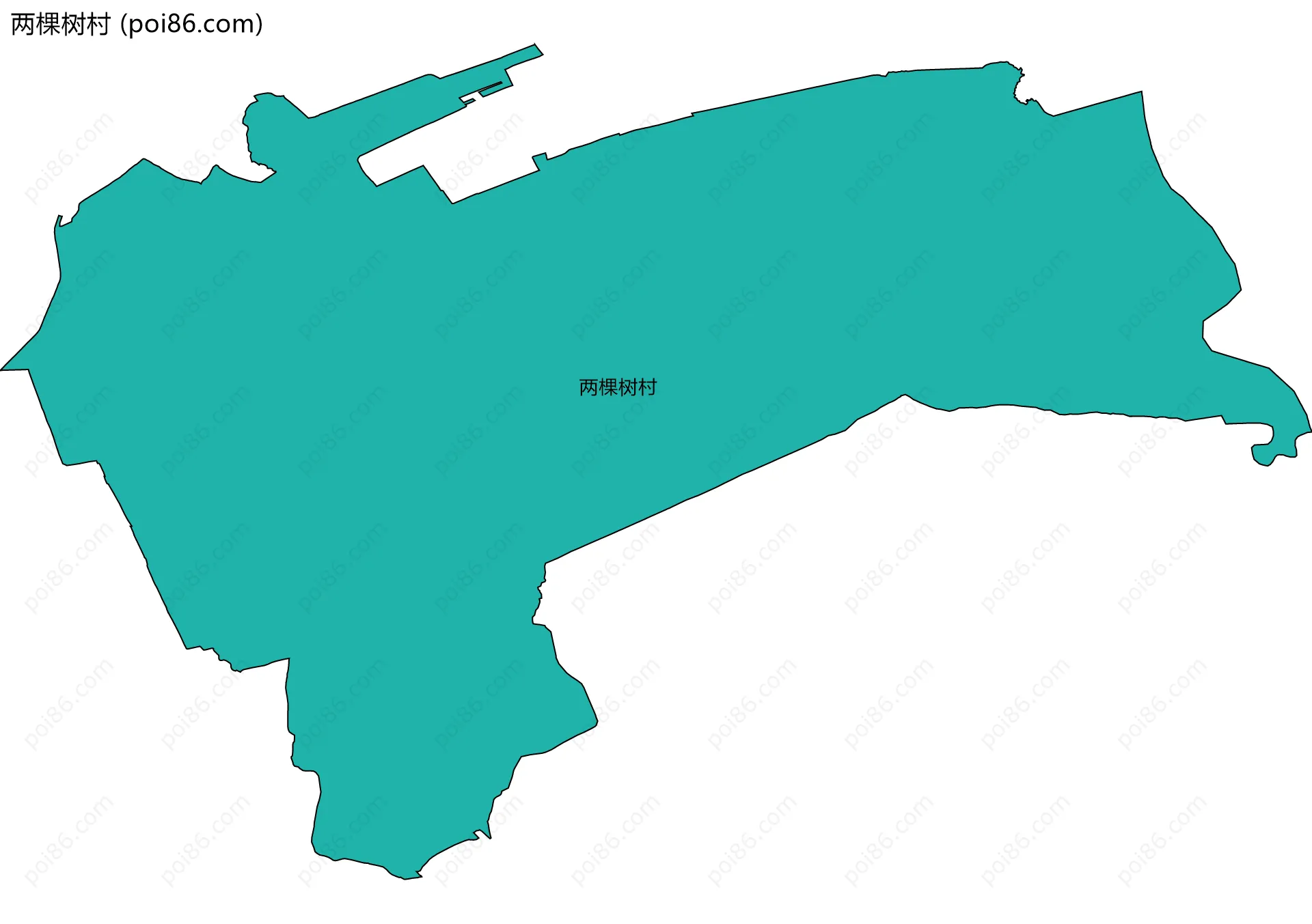 两棵树村边界地图