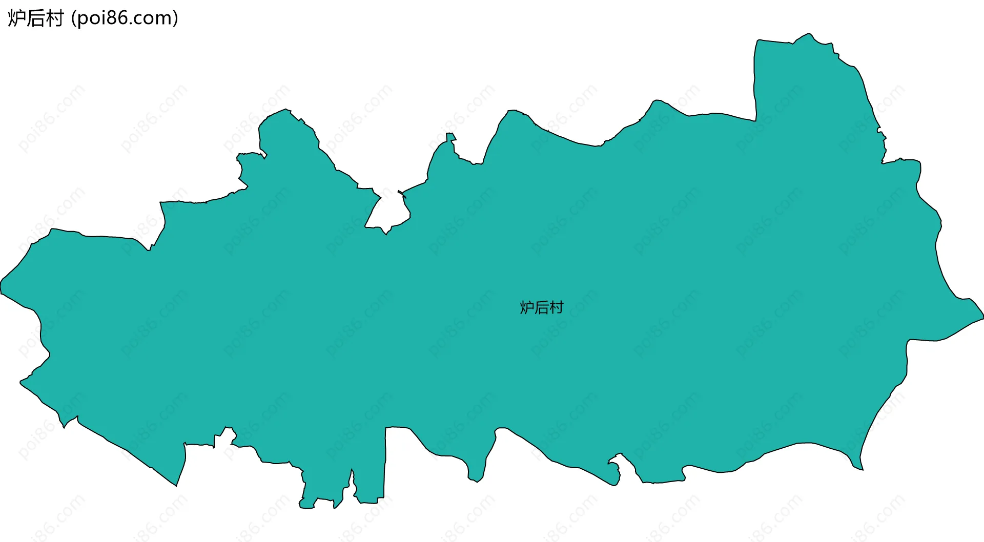 炉后村边界地图