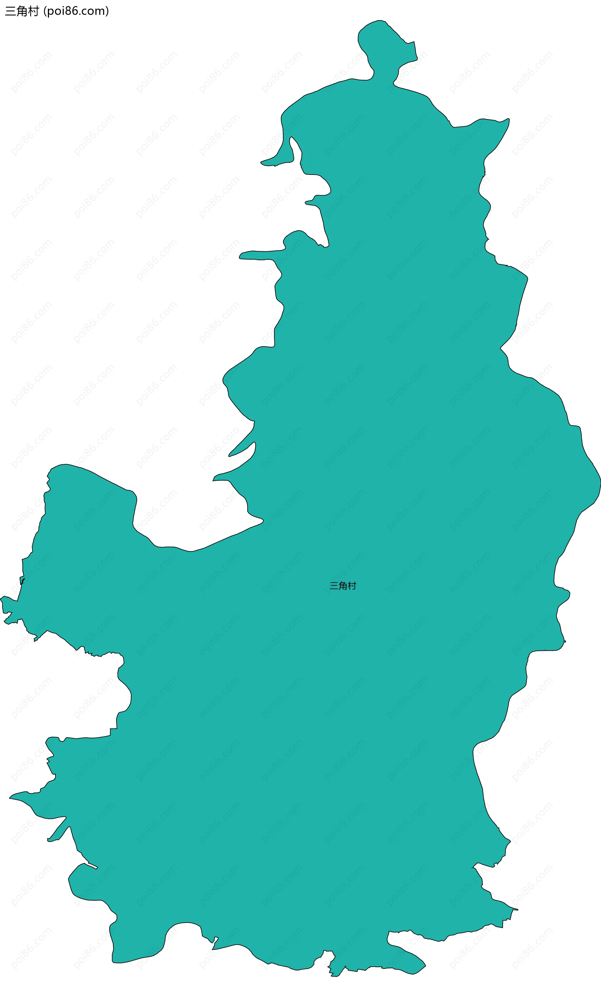 三角村边界地图