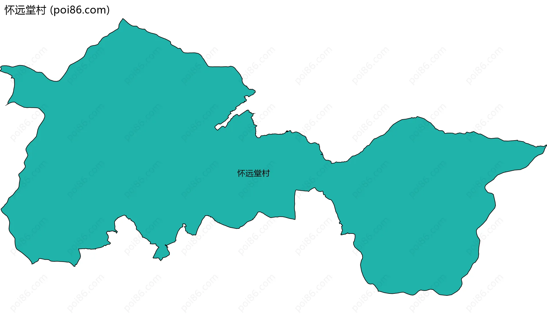 怀远堂村边界地图