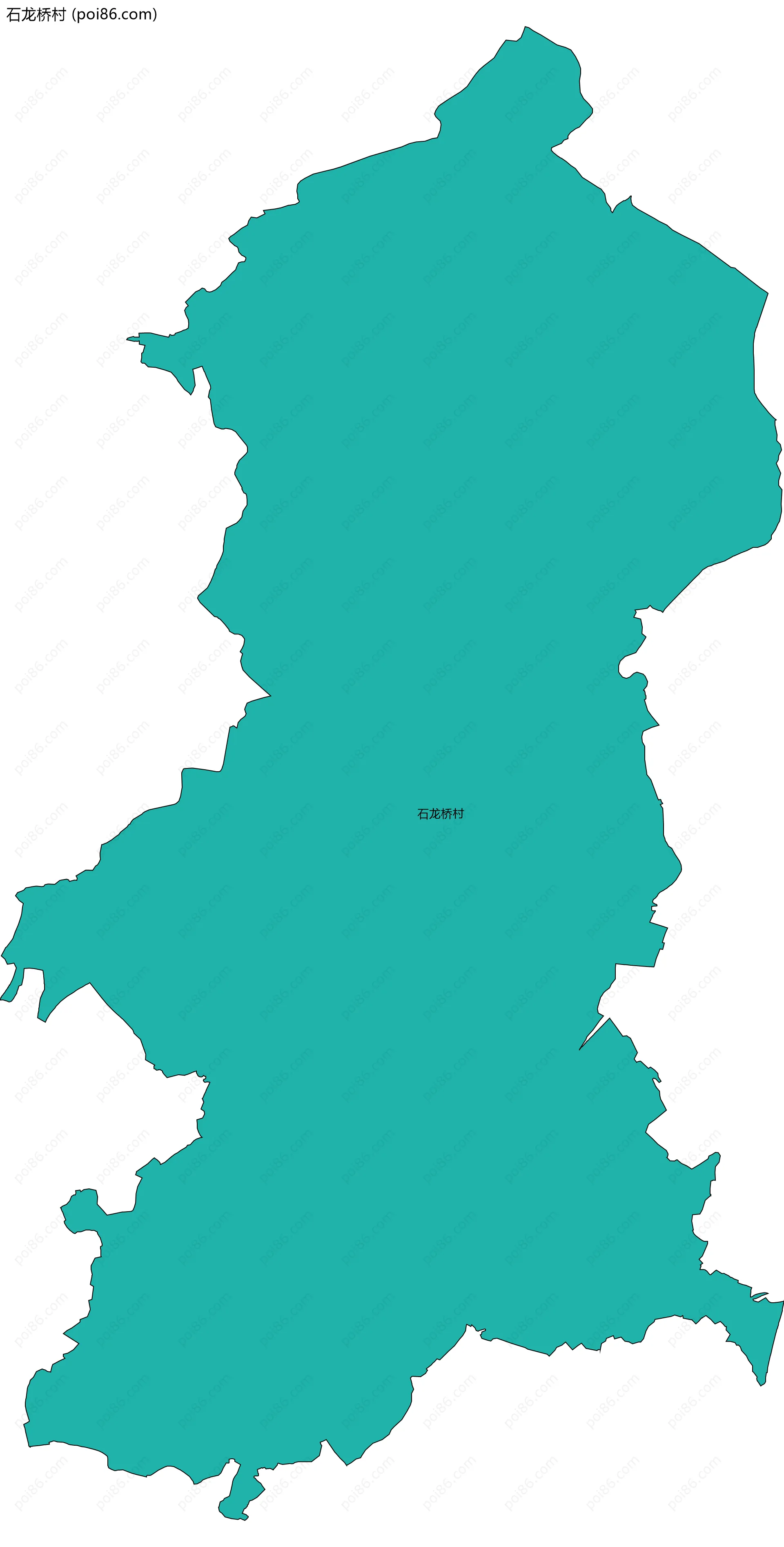 石龙桥村边界地图