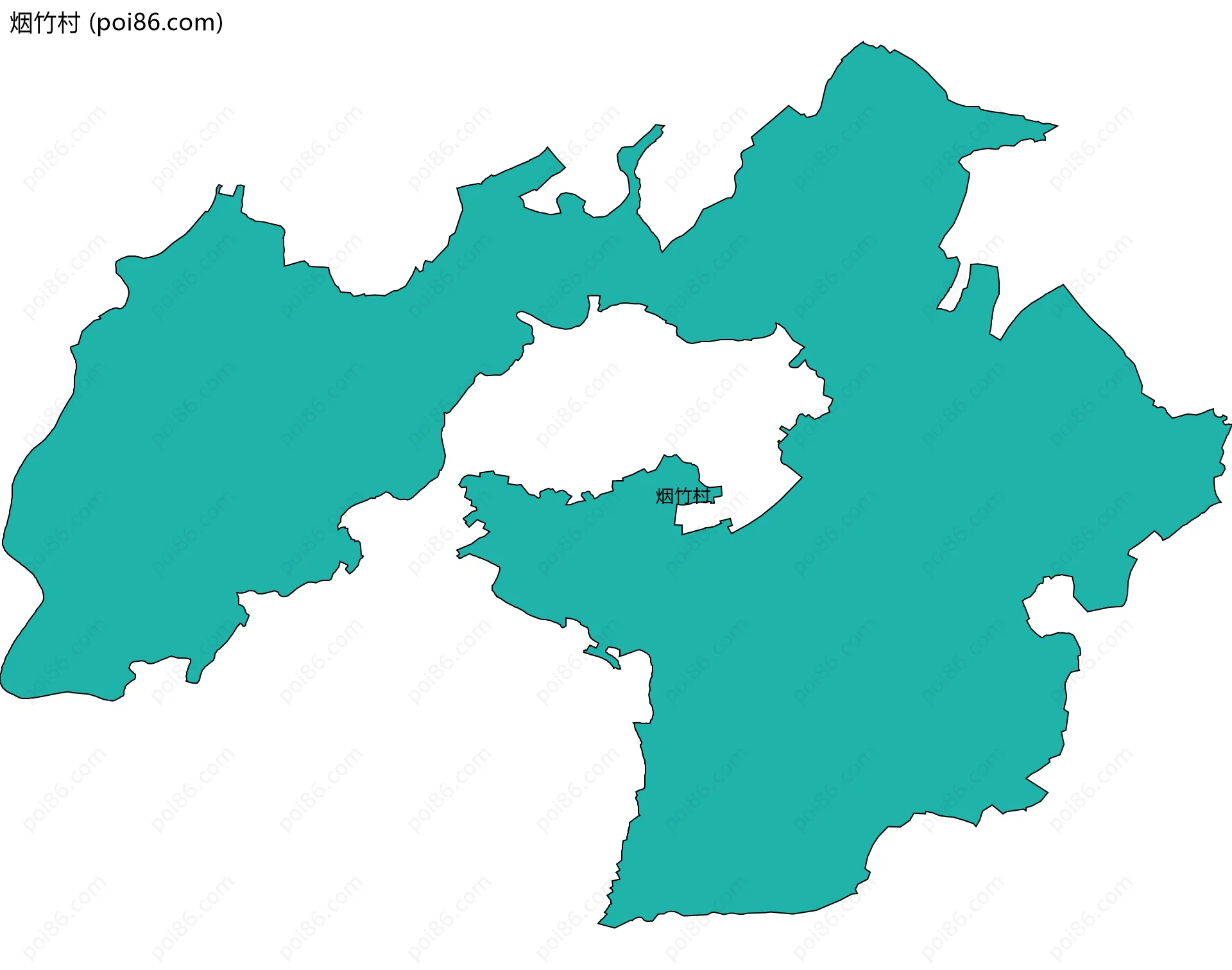 烟竹村边界地图