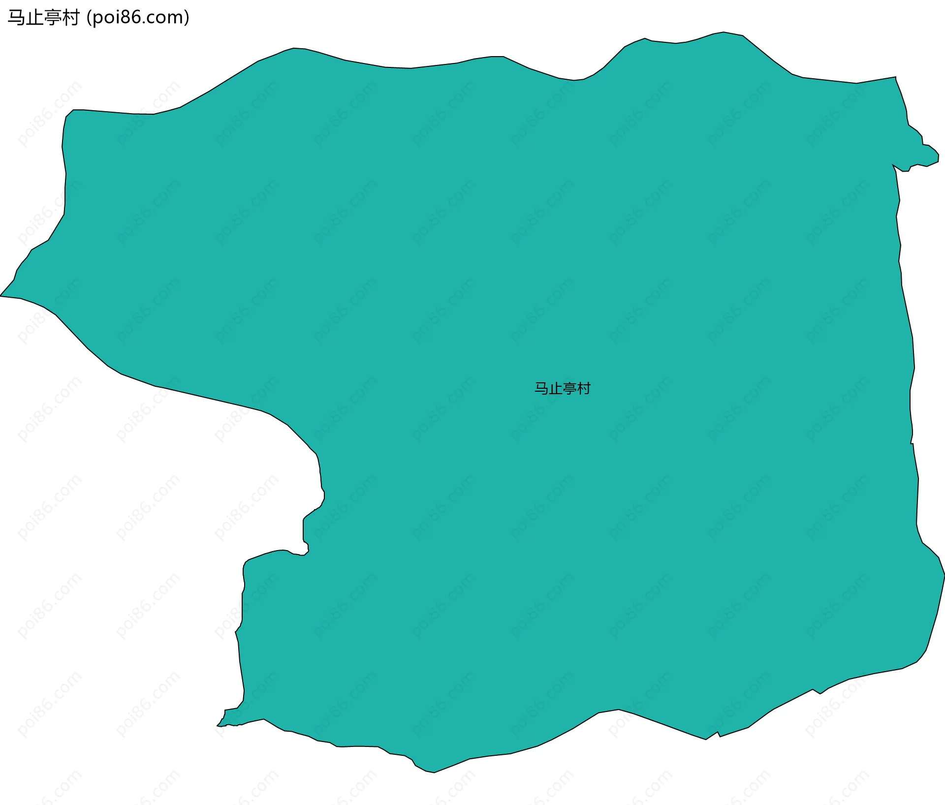 马止亭村边界地图