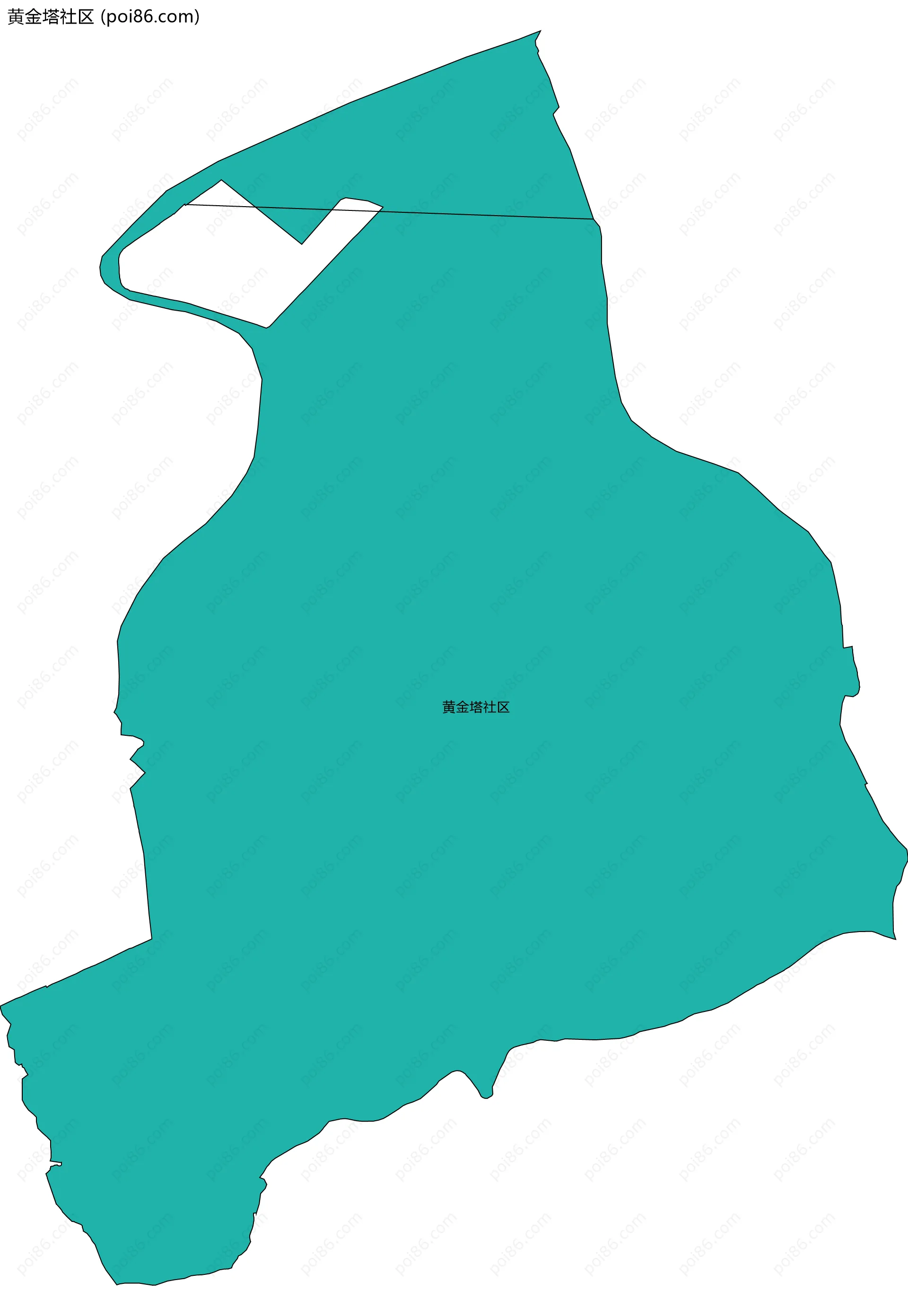 黄金塔社区边界地图