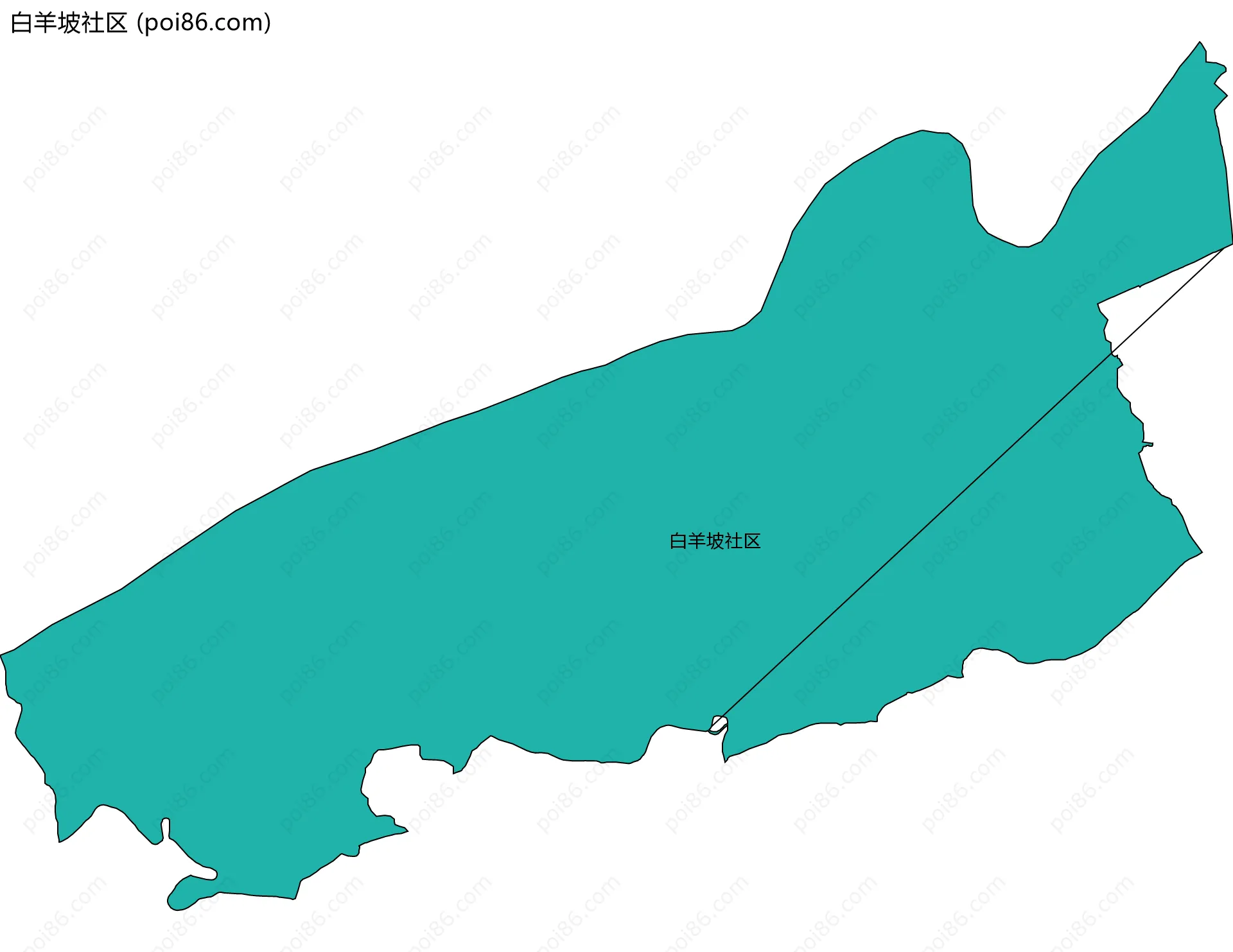 白羊坡社区边界地图