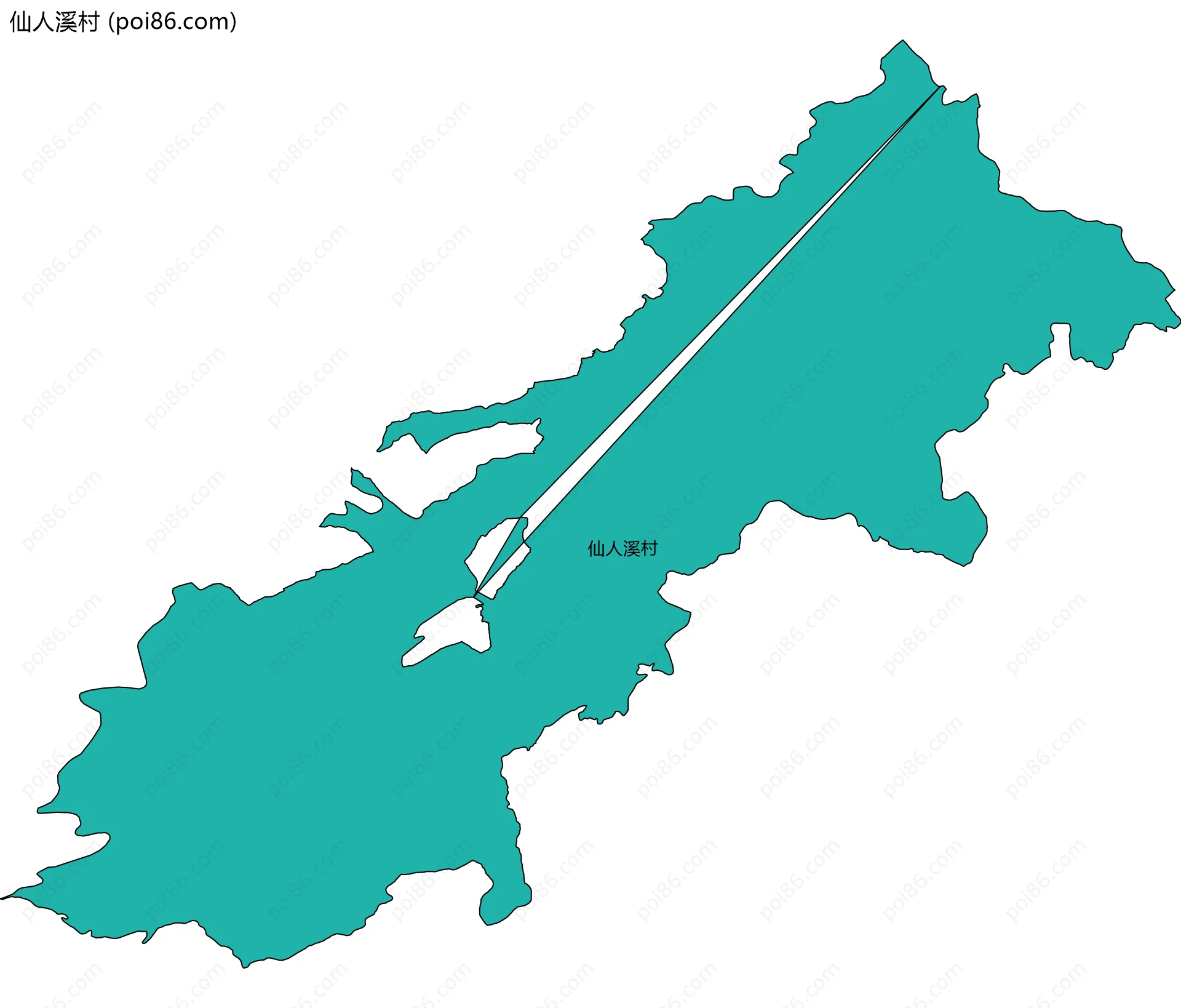仙人溪村边界地图