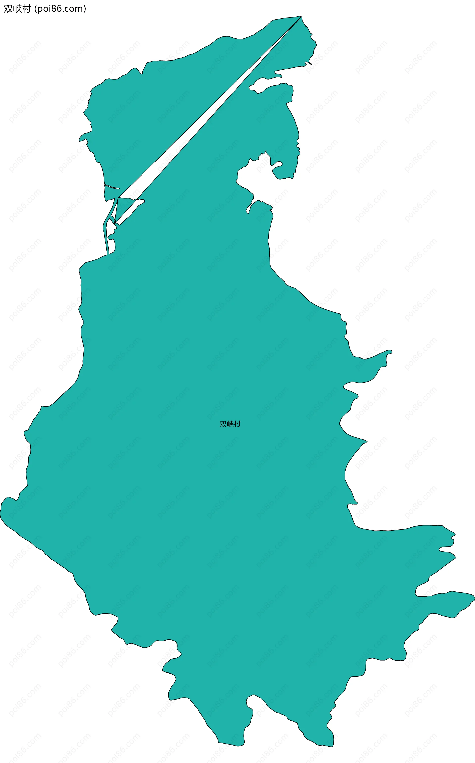 双峡村边界地图