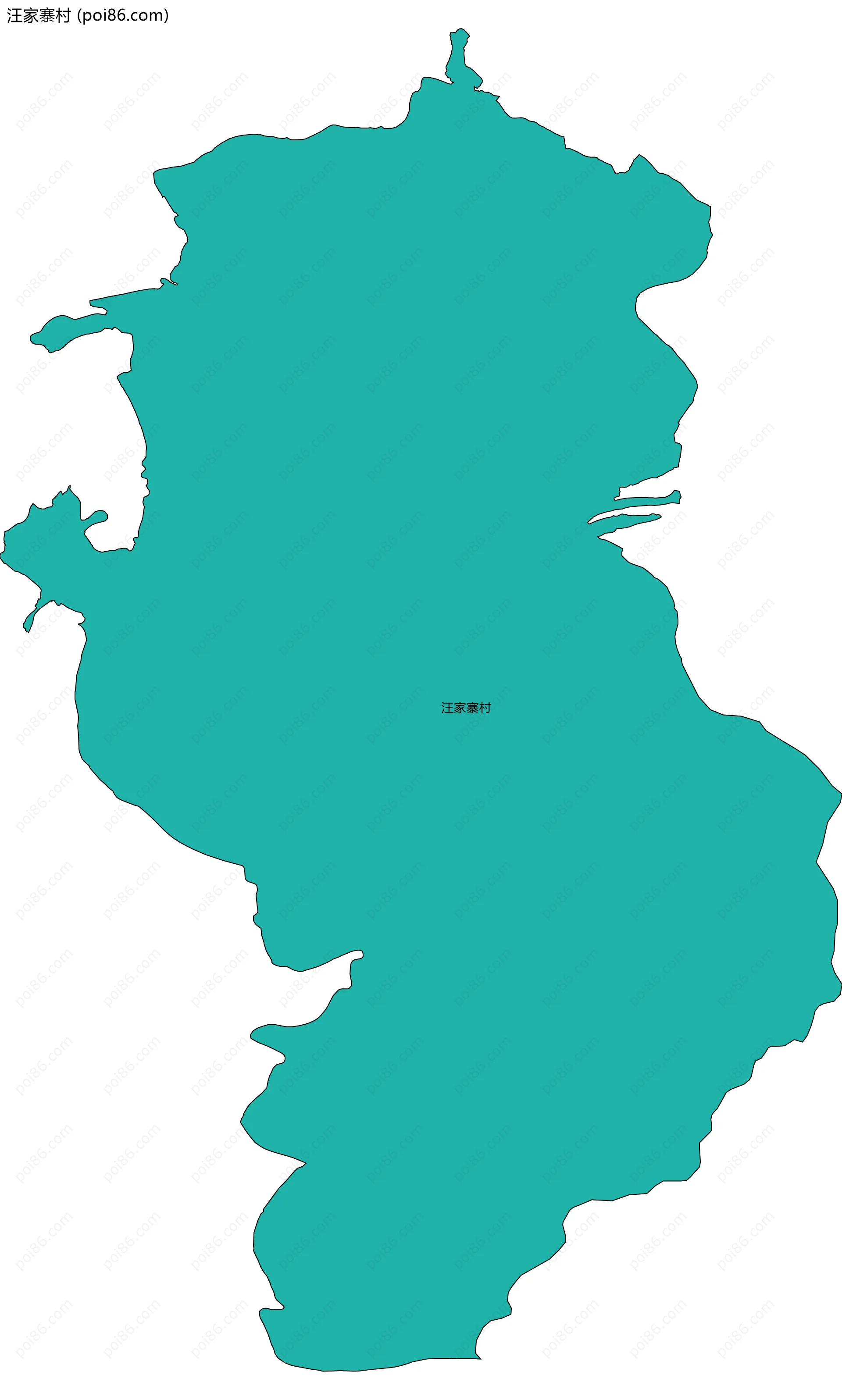 汪家寨村边界地图