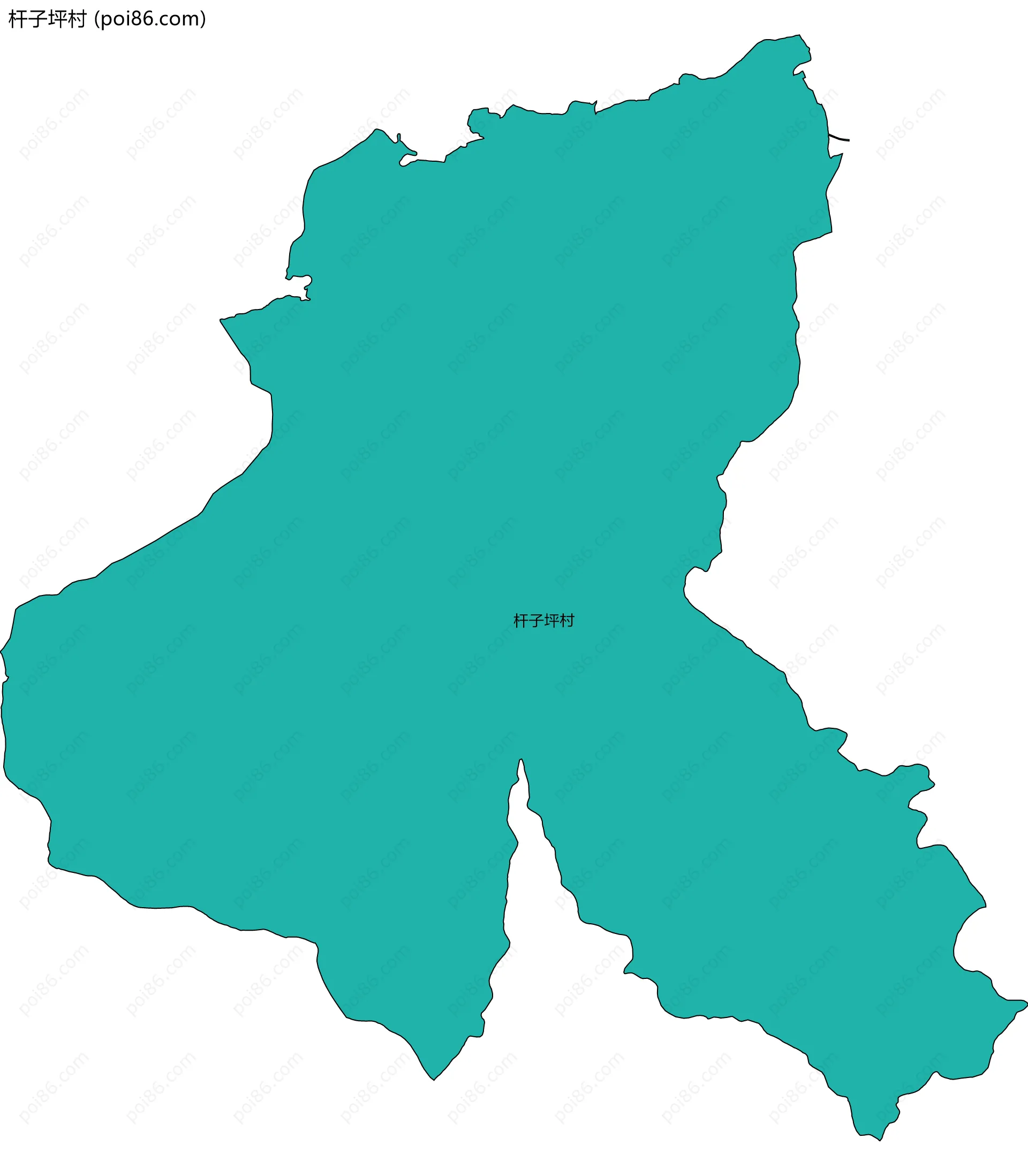 杆子坪村边界地图