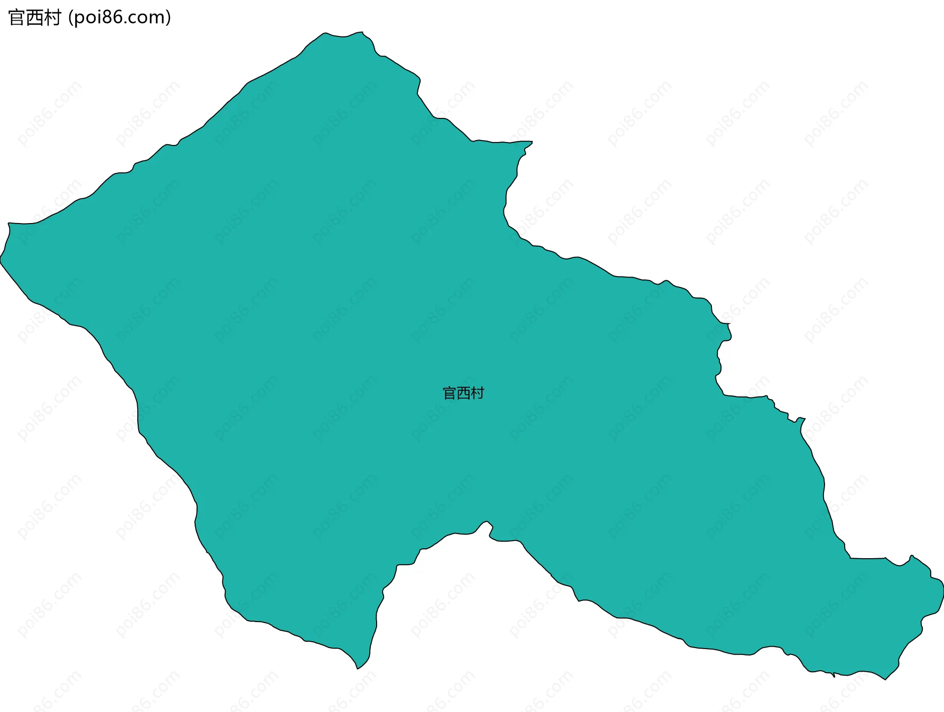 官西村边界地图