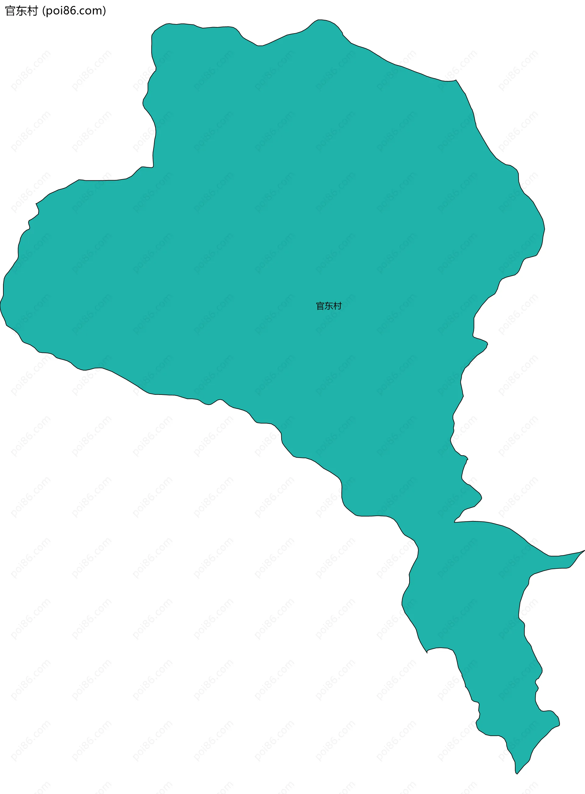 官东村边界地图