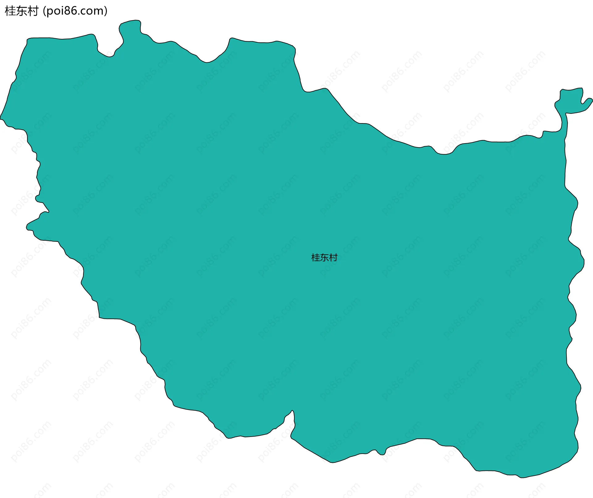 桂东村边界地图