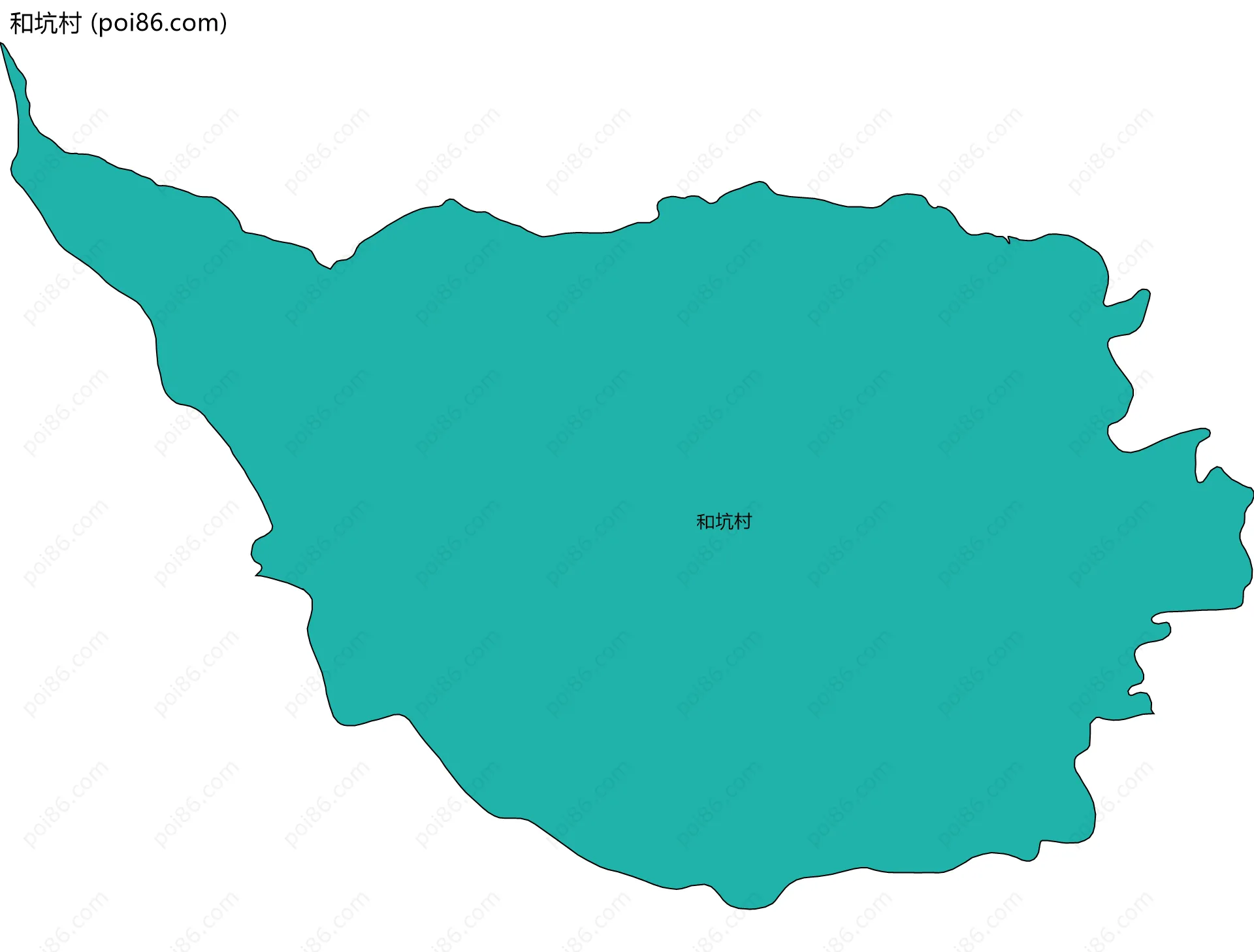 和坑村边界地图