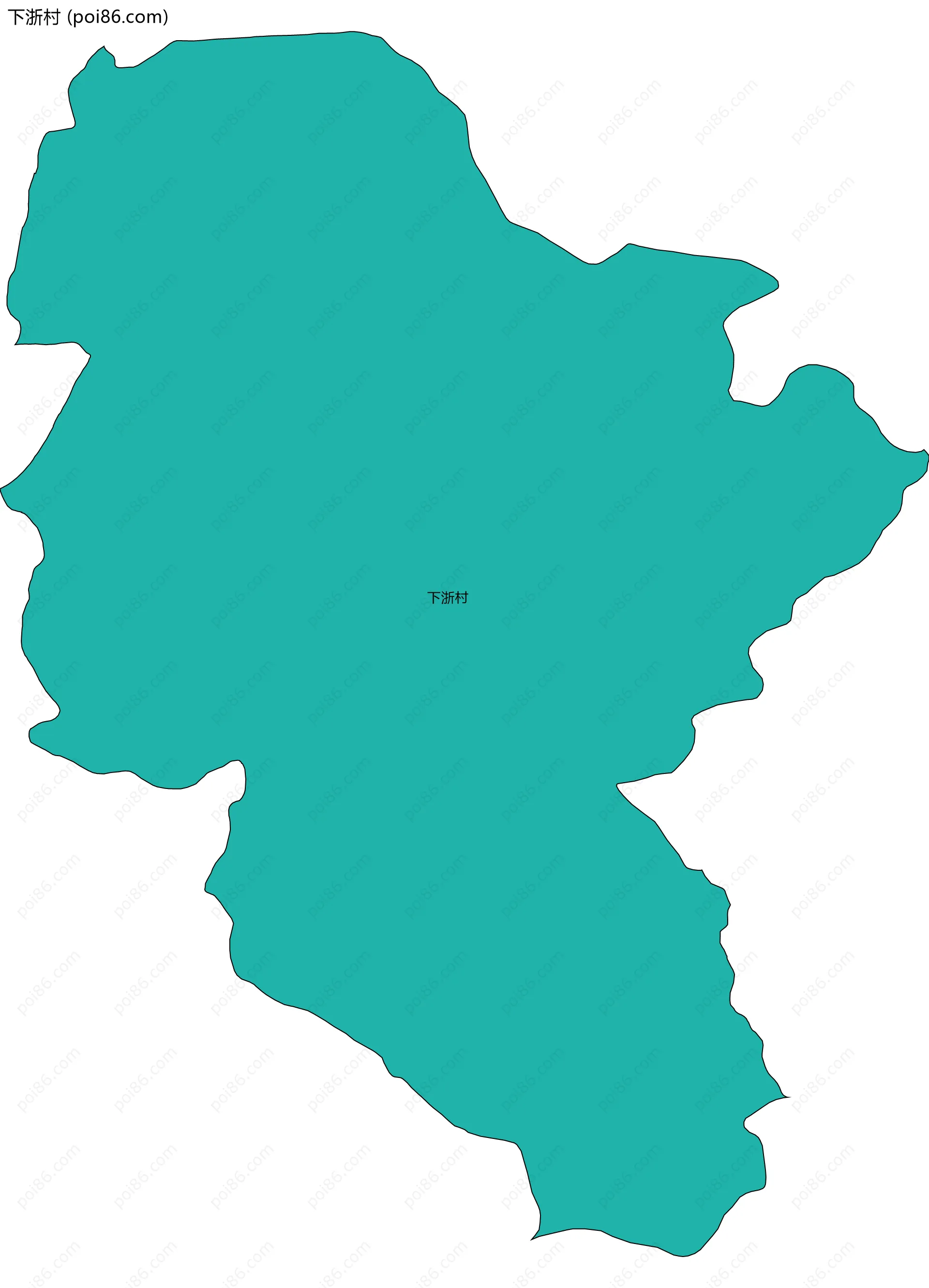 下浙村边界地图
