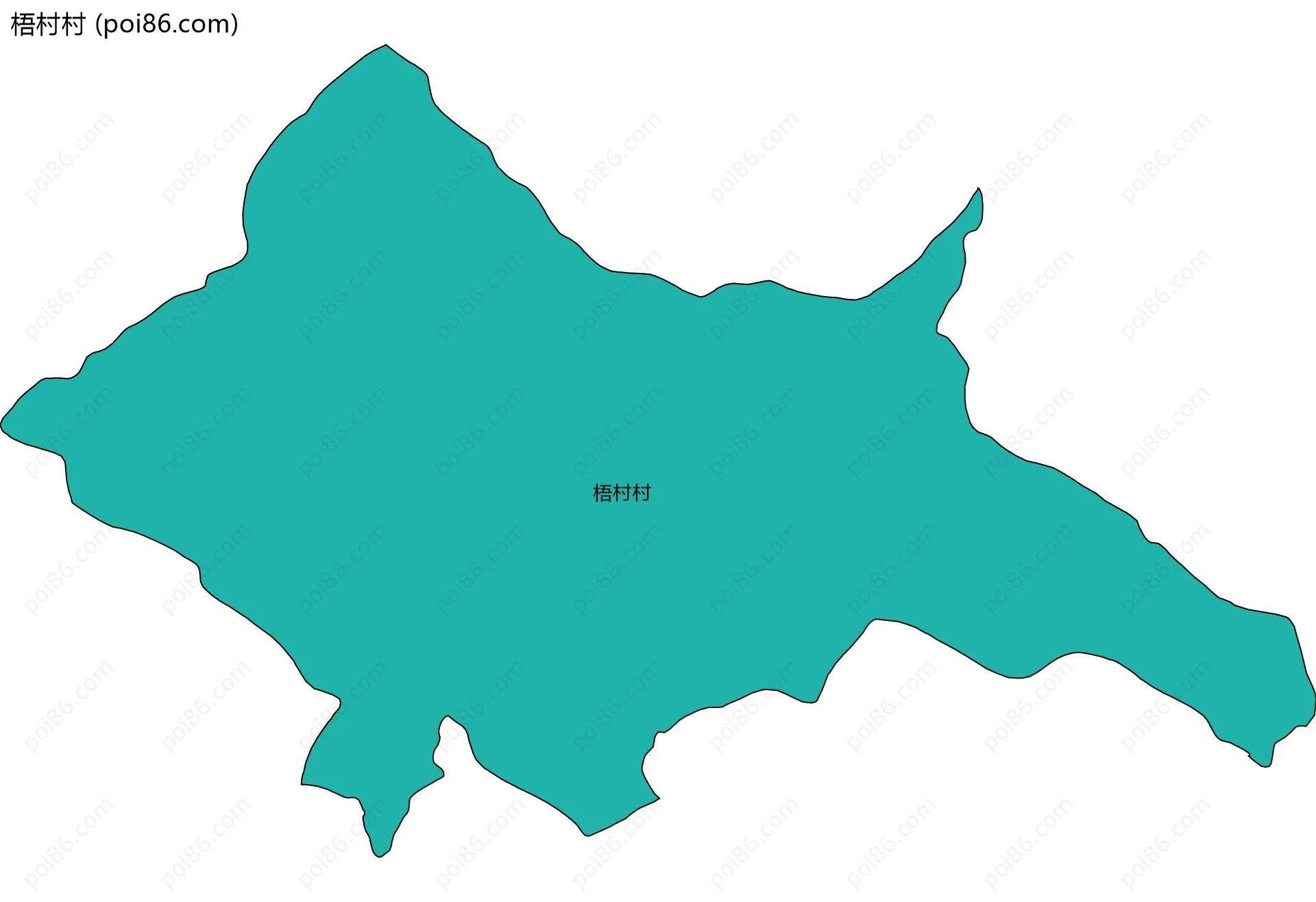 梧村村边界地图