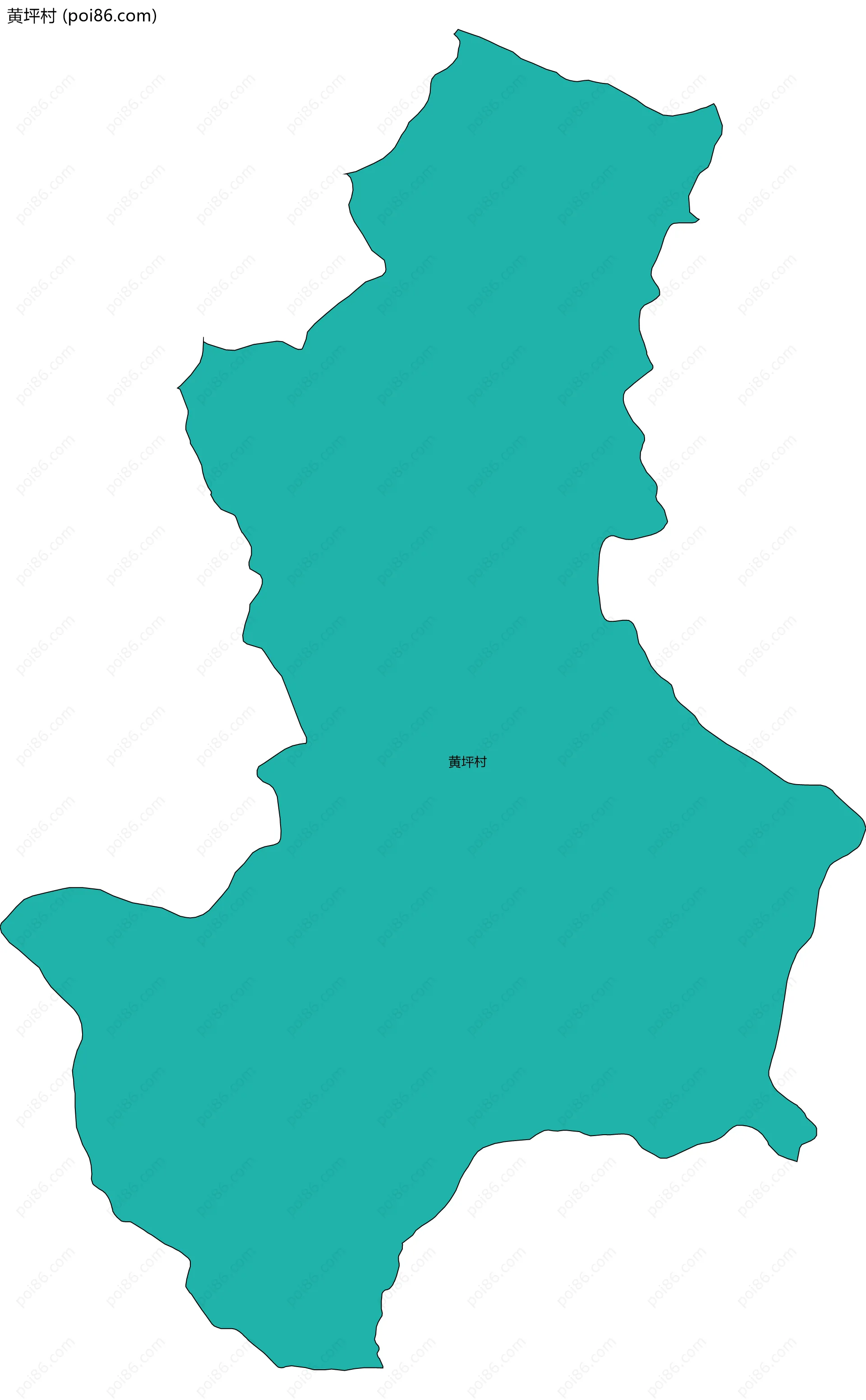 黄坪村边界地图