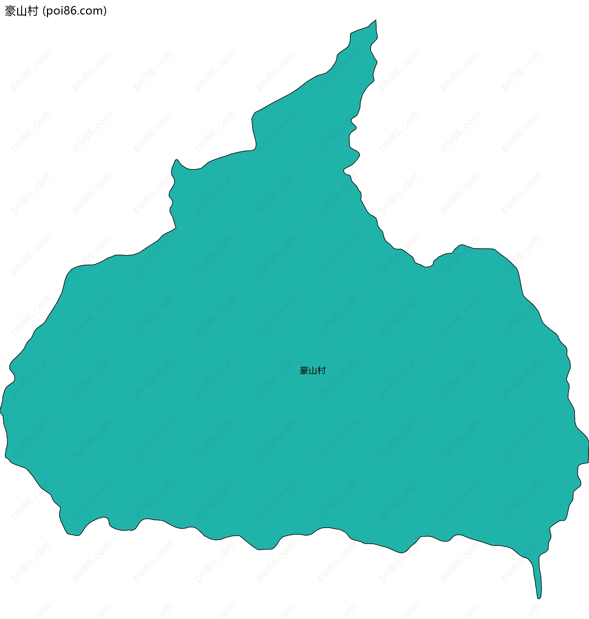 豪山村边界地图