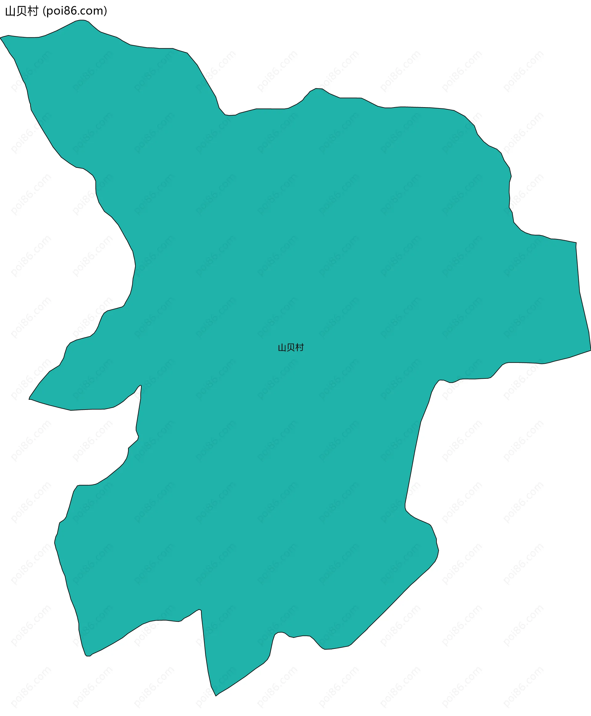 山贝村边界地图
