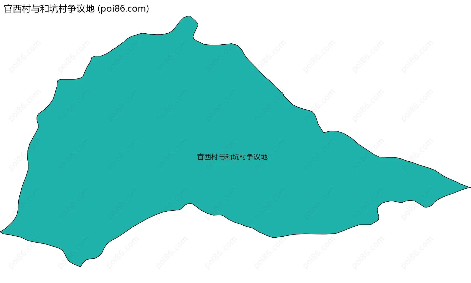 官西村与和坑村争议地边界地图