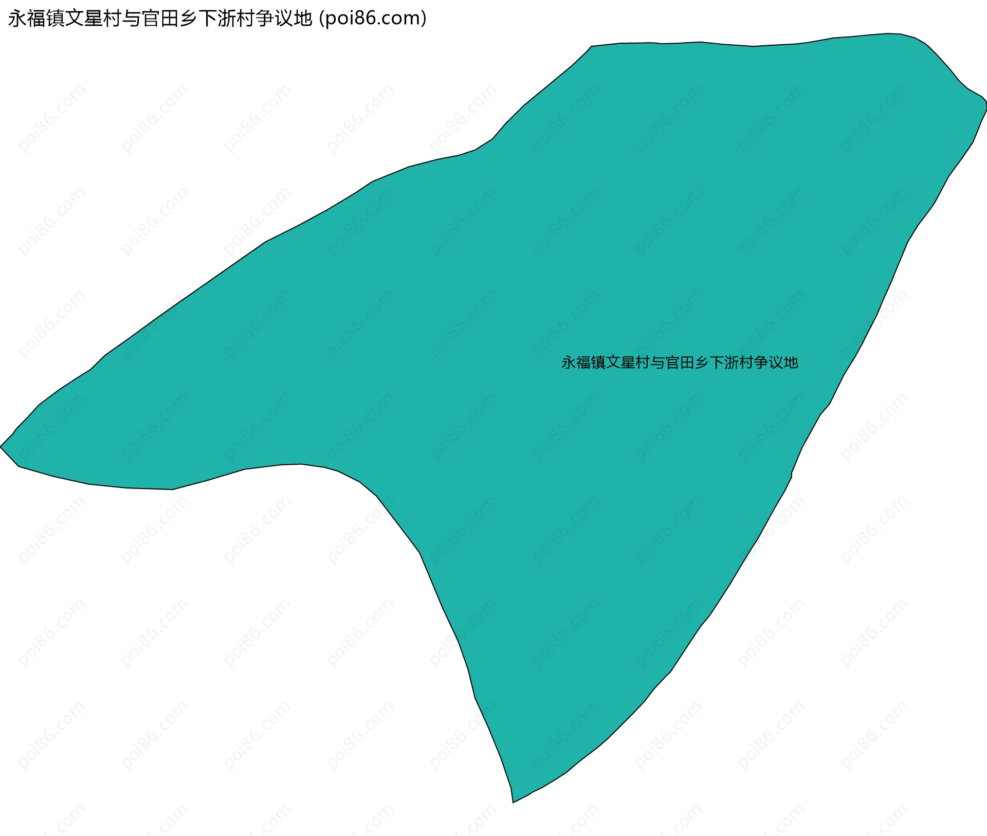 永福镇文星村与官田乡下浙村争议地边界地图