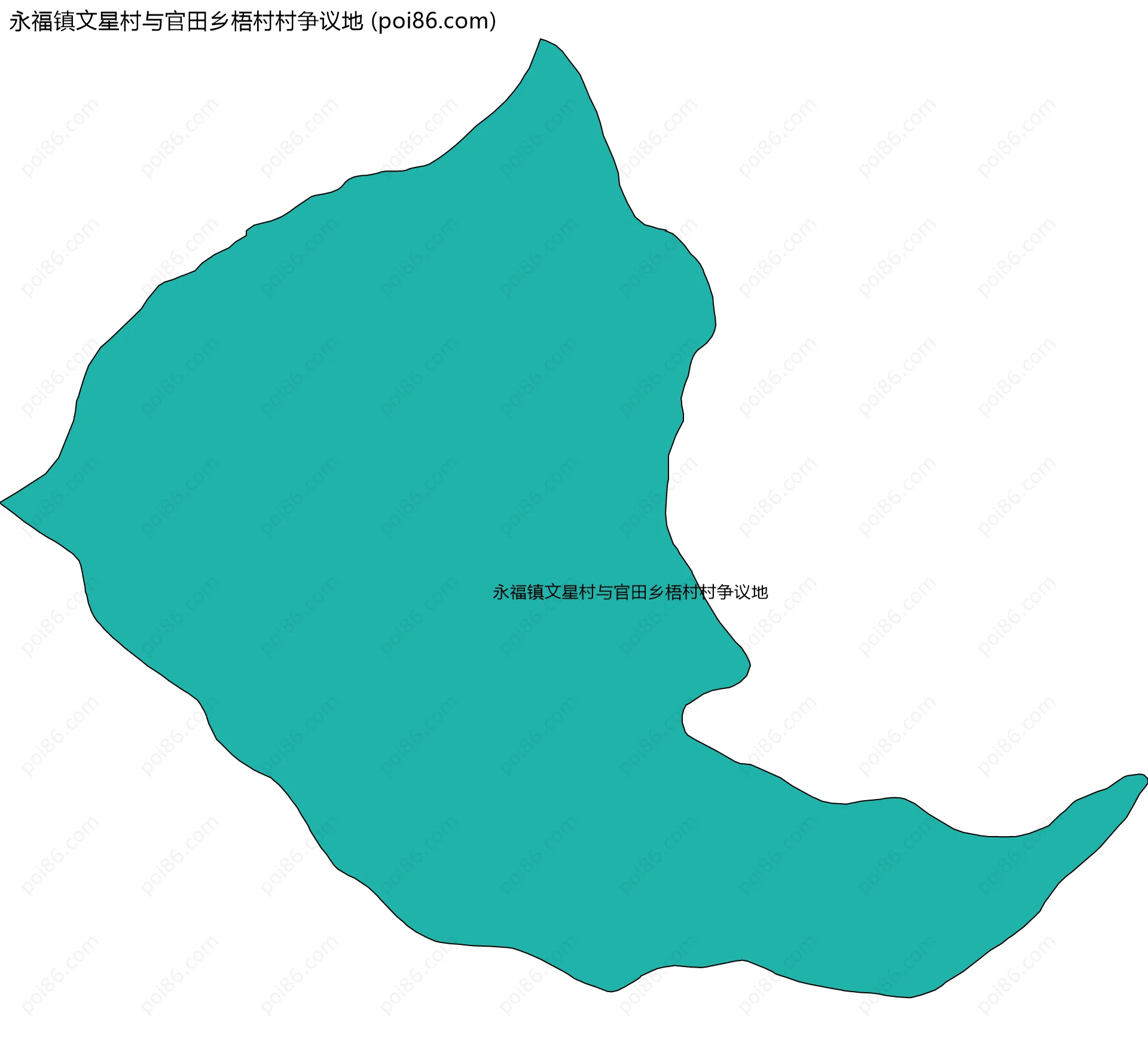 永福镇文星村与官田乡梧村村争议地边界地图