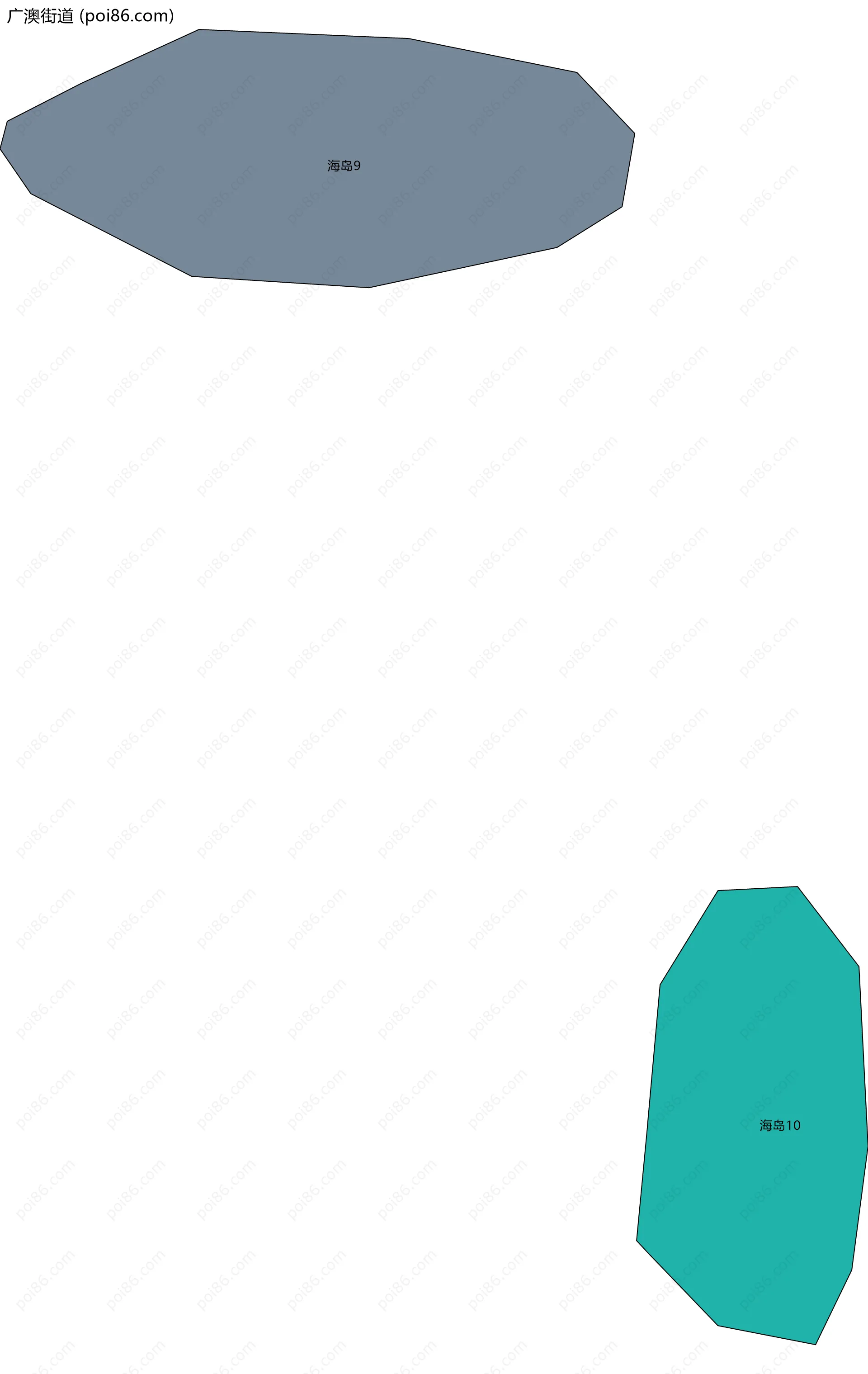 广澳街道边界地图(五级行政区划)