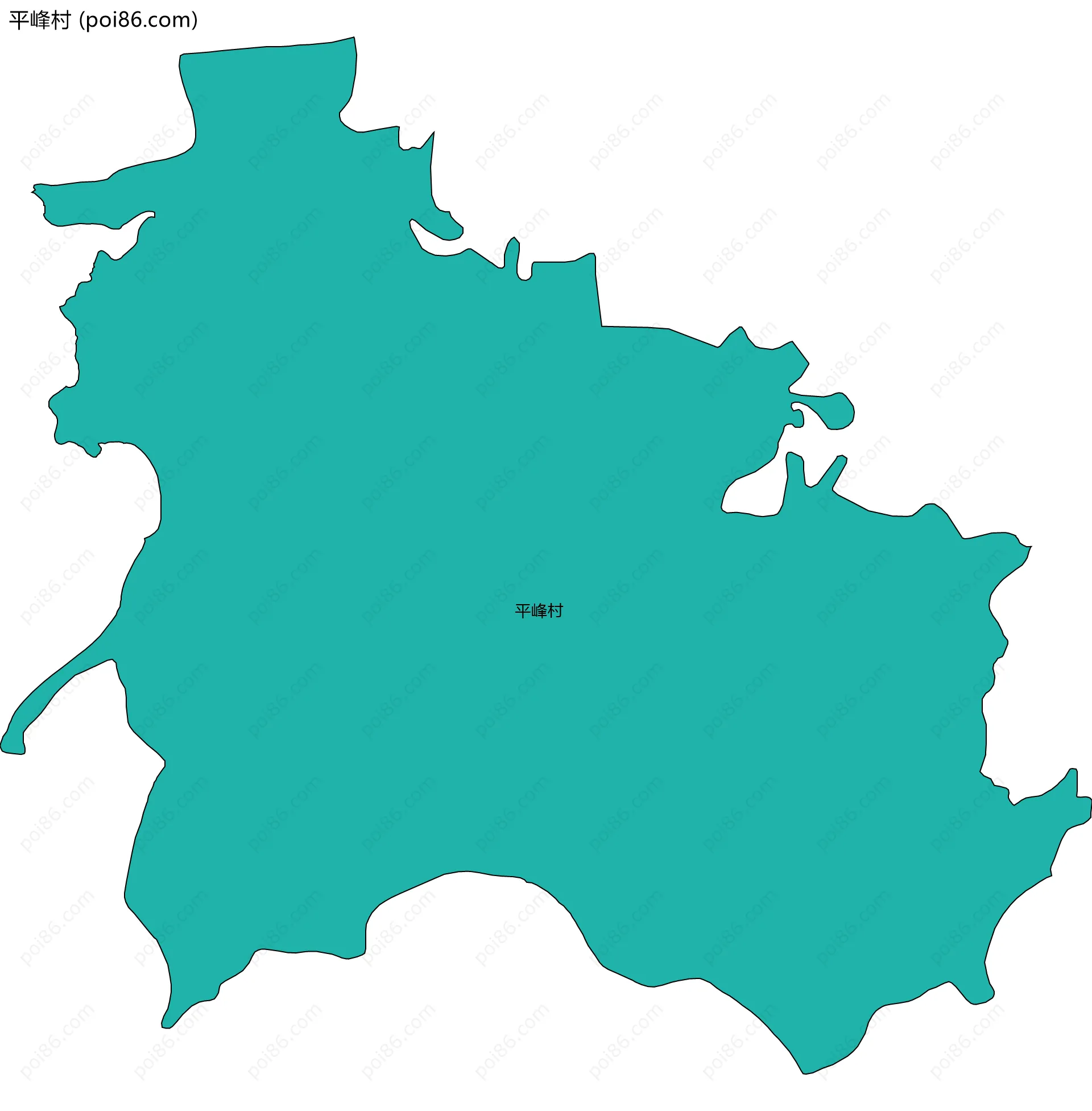 平峰村边界地图