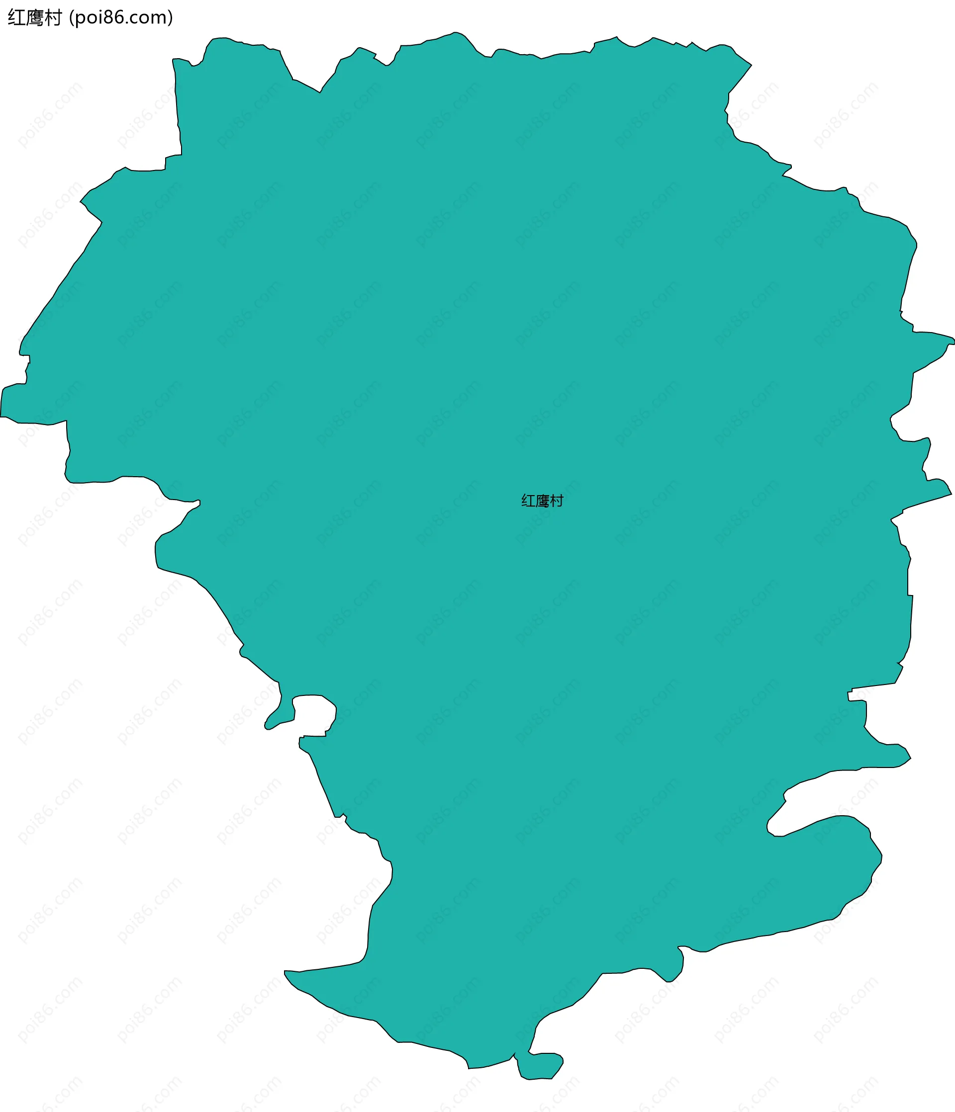 红鹰村边界地图