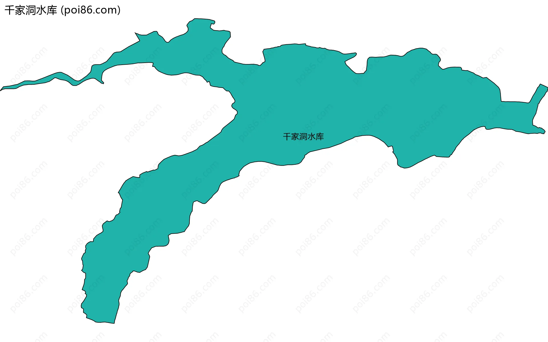千家洞水库边界地图