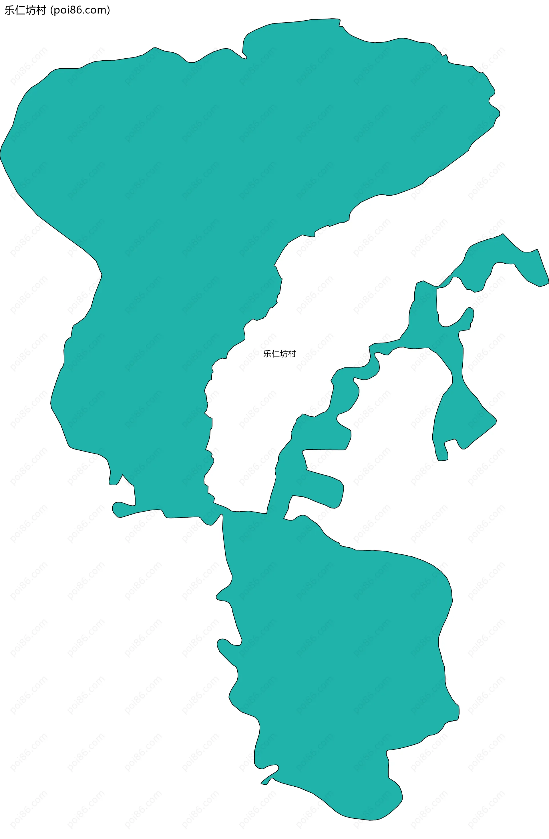 乐仁坊村边界地图