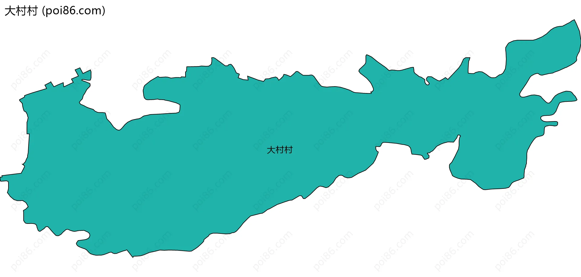 大村村边界地图