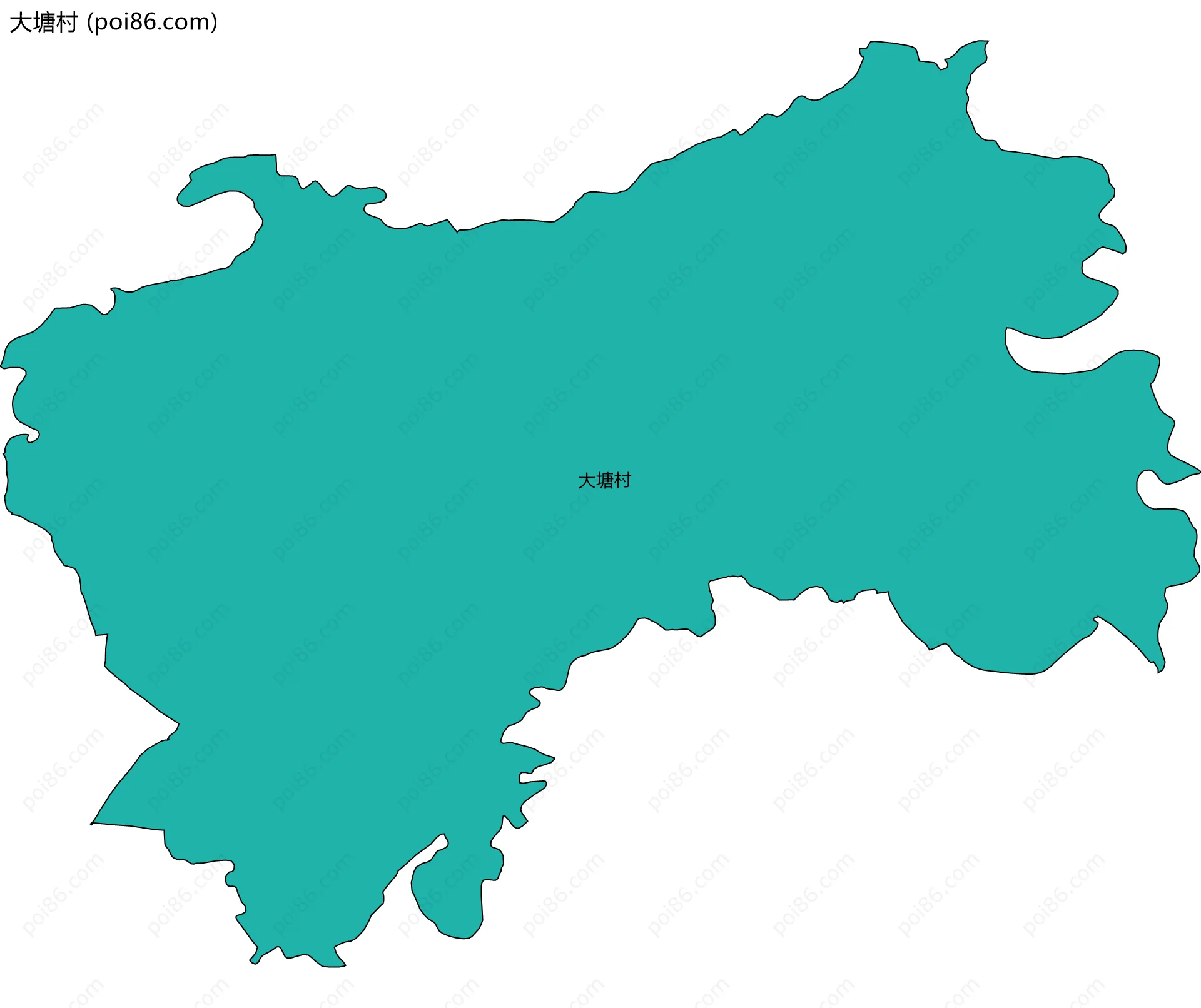 大塘村边界地图