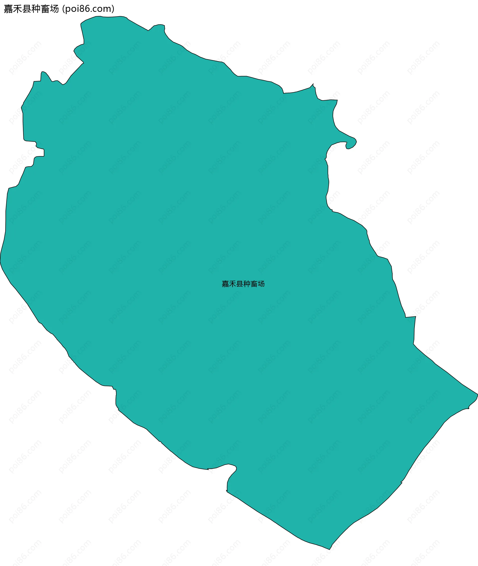 嘉禾县种畜场边界地图