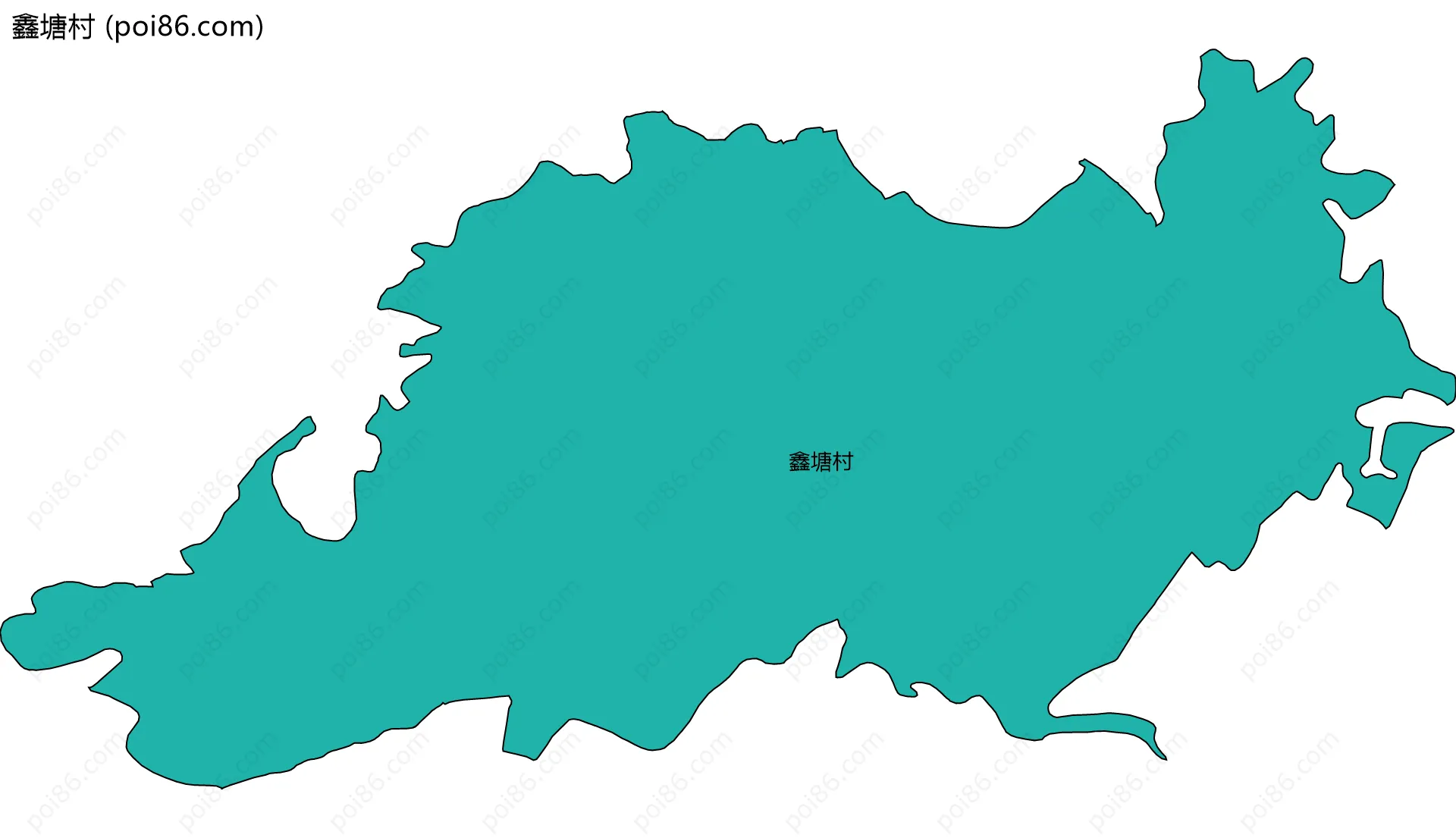 鑫塘村边界地图