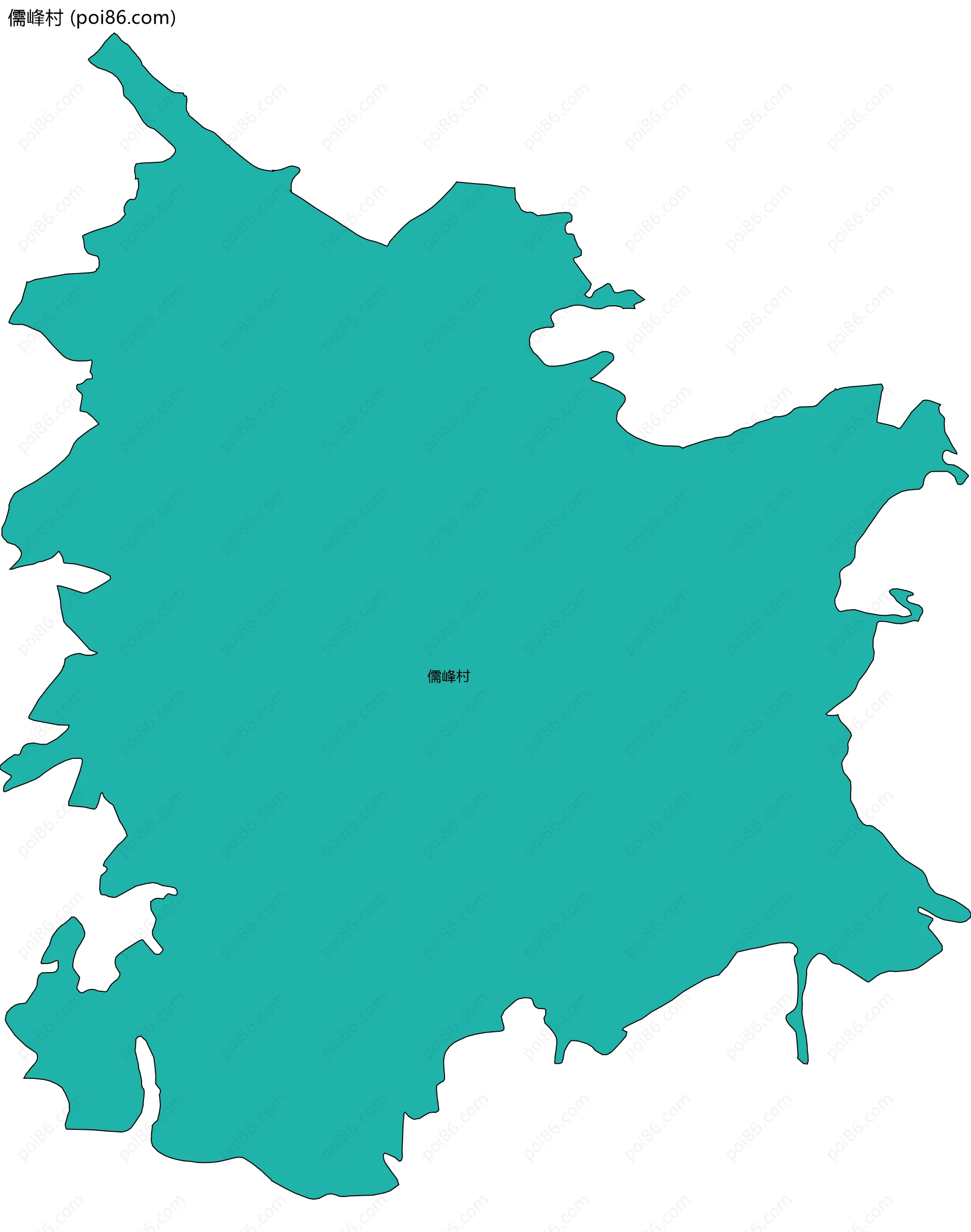 儒峰村边界地图