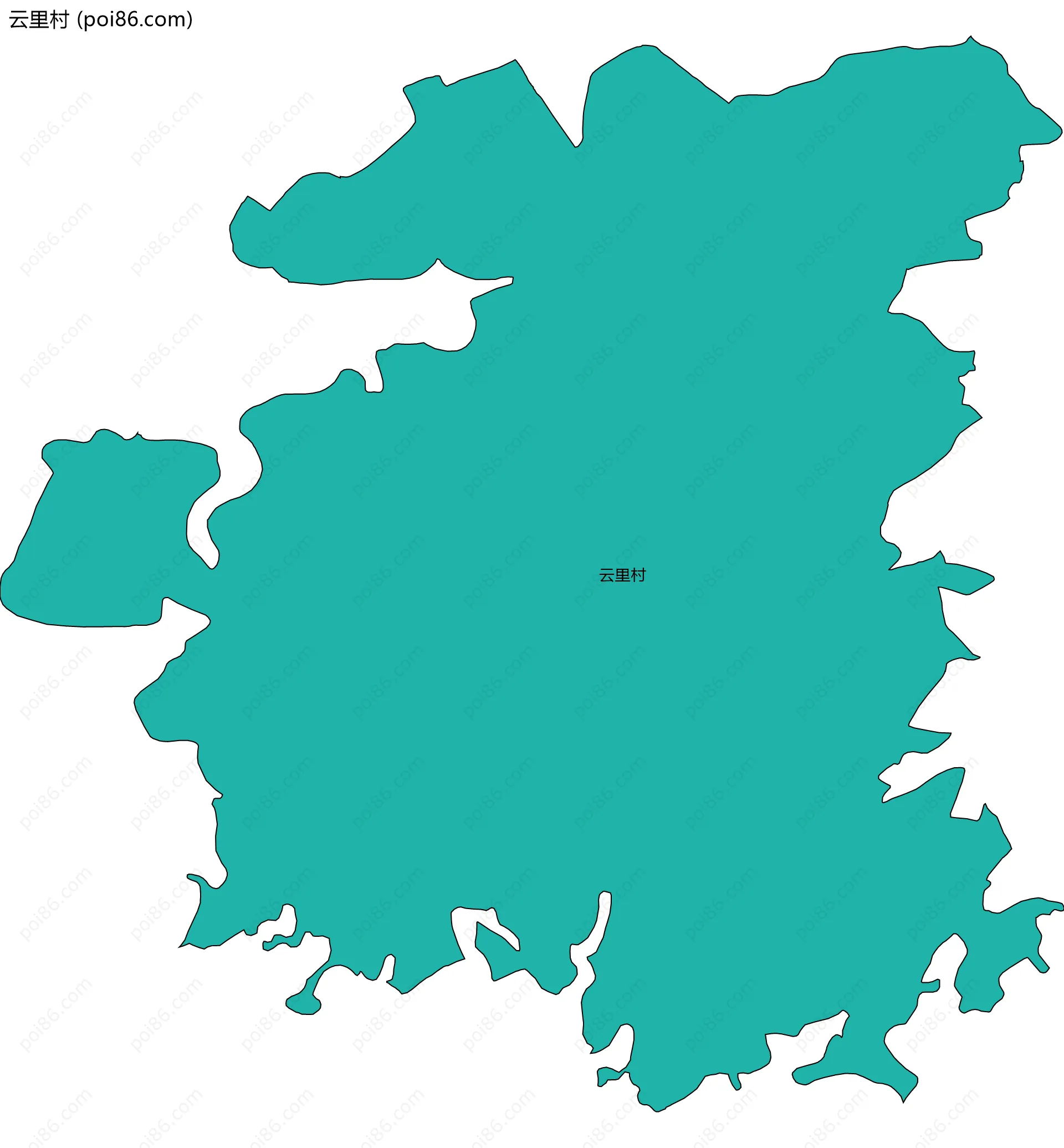 云里村边界地图