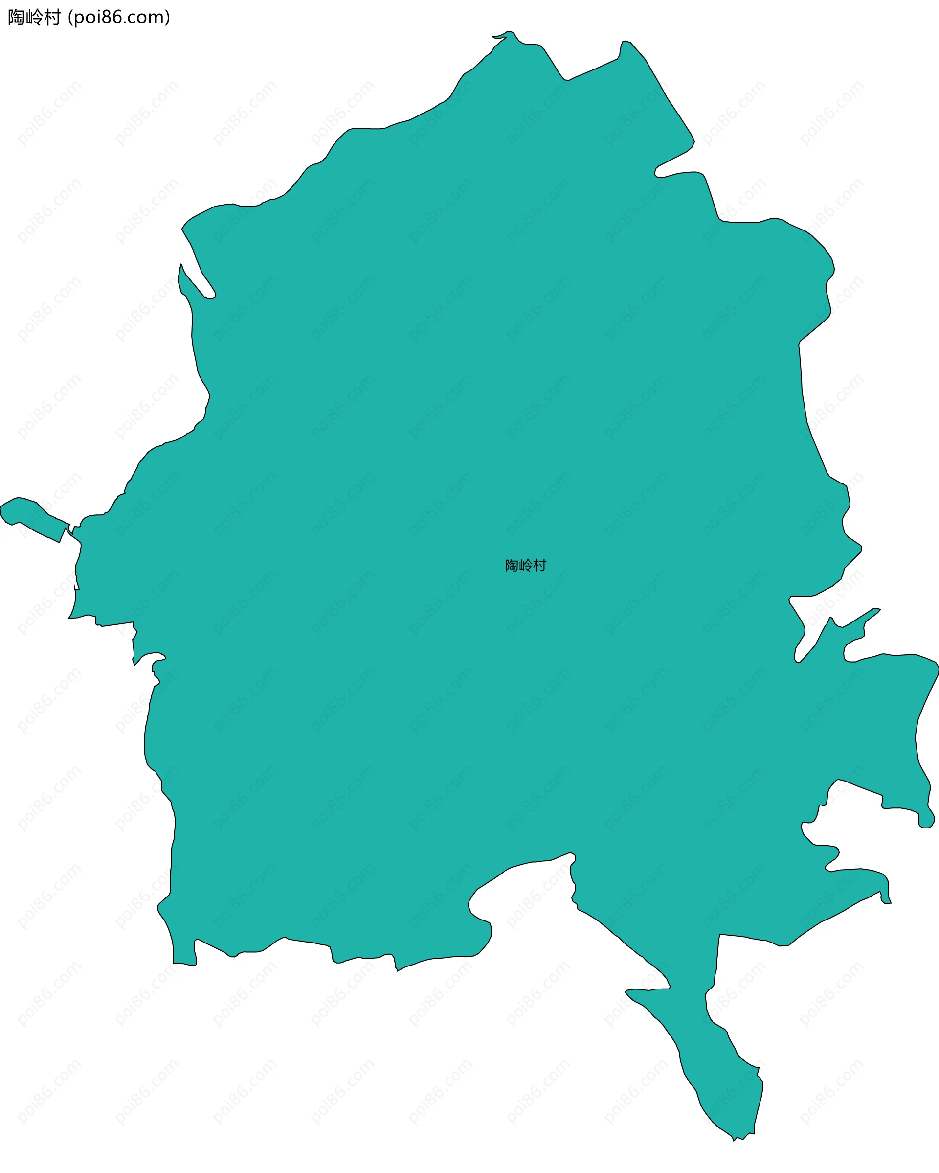 陶岭村边界地图