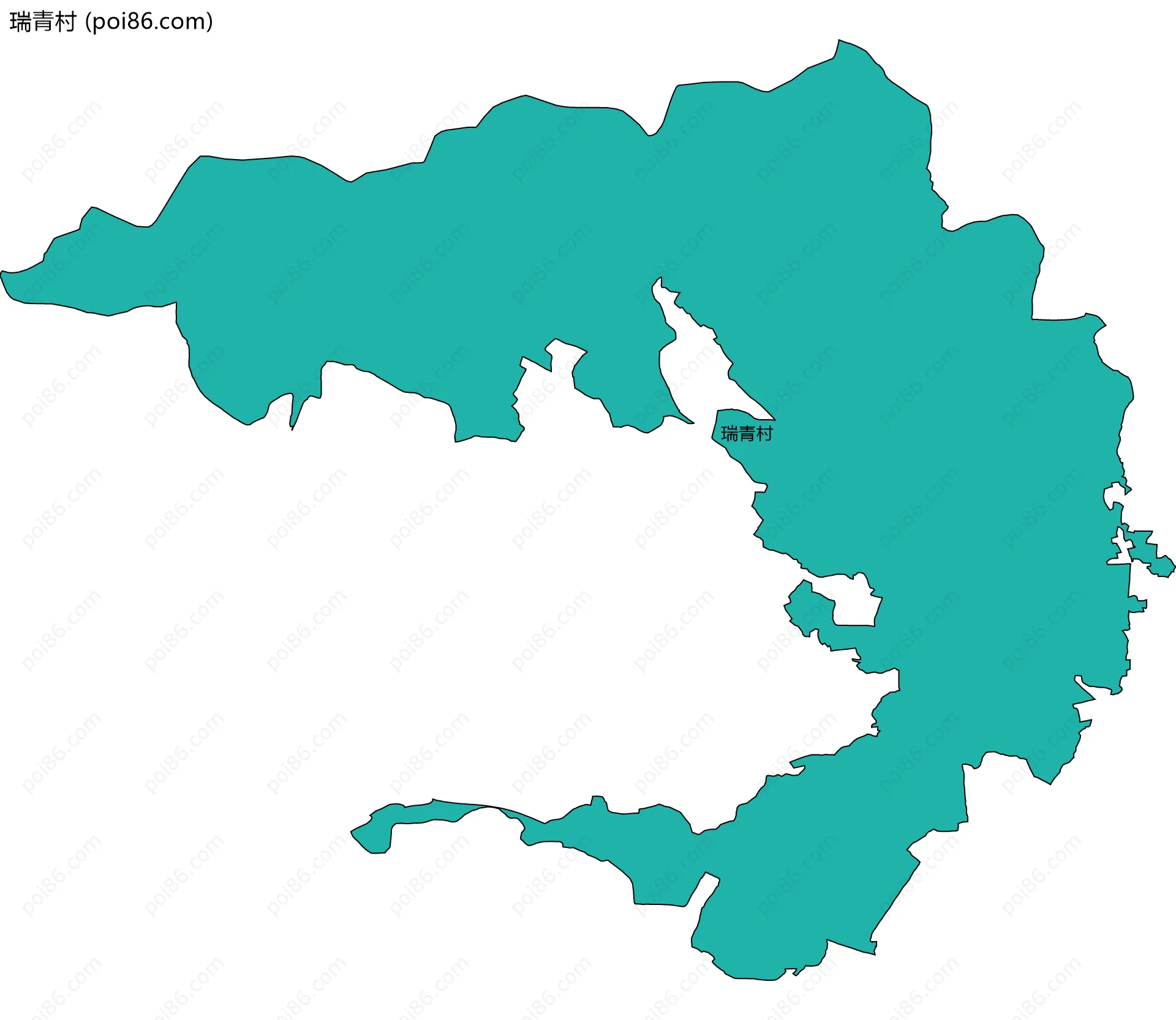 瑞青村边界地图