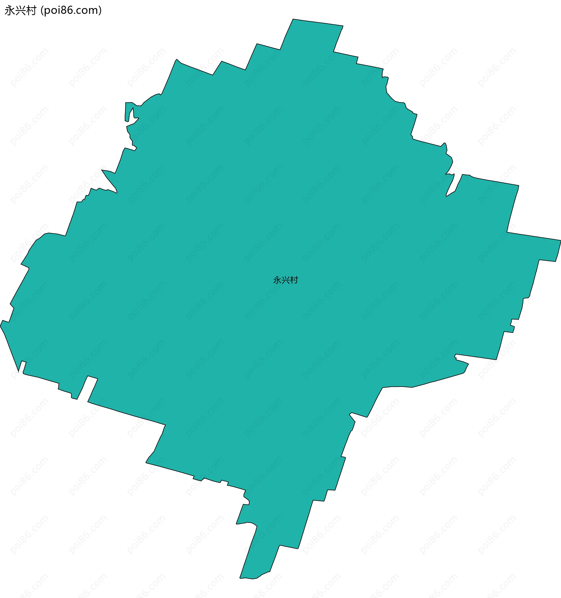 永兴村边界地图